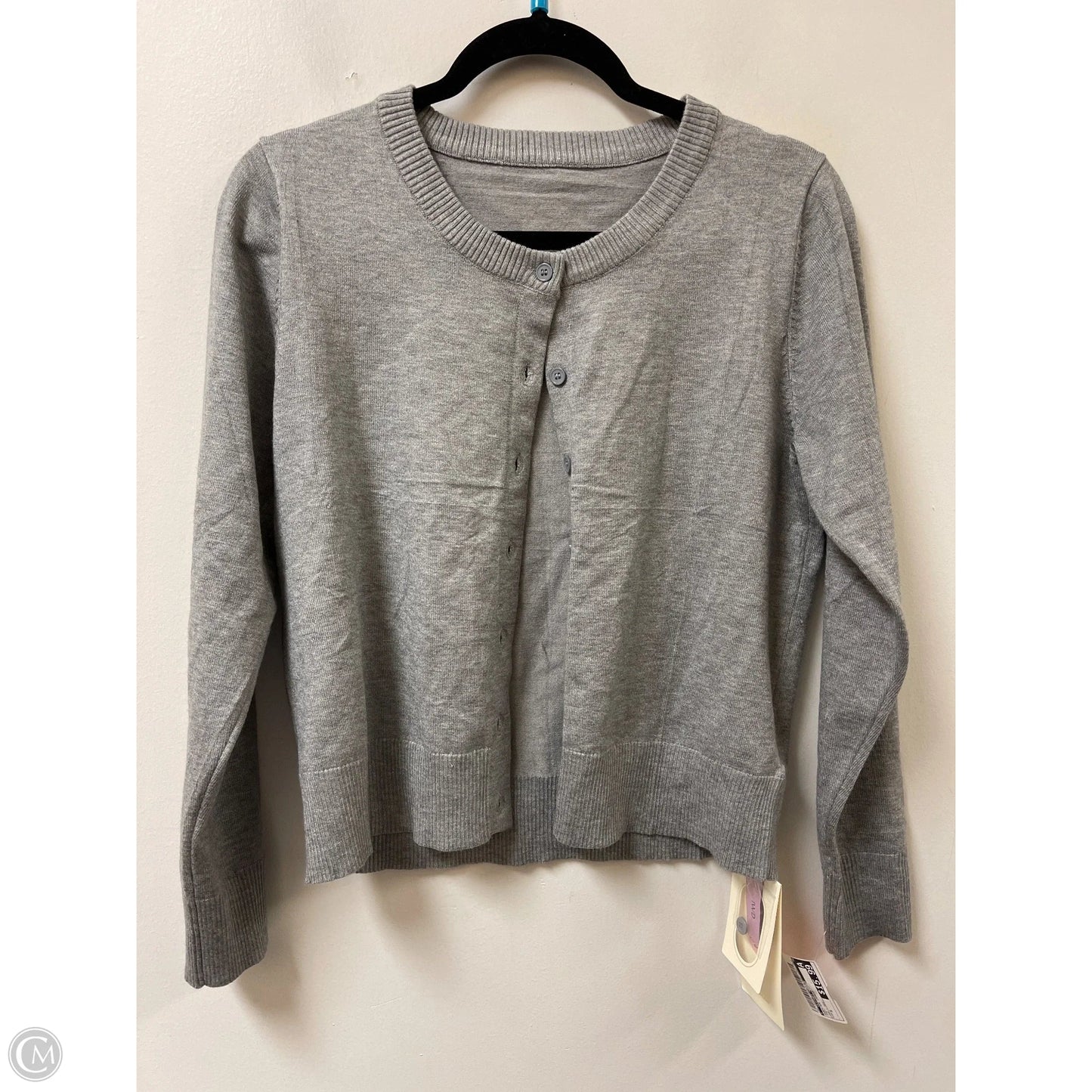 Sweater Cardigan By Clothes Mentor In Grey, Size: S