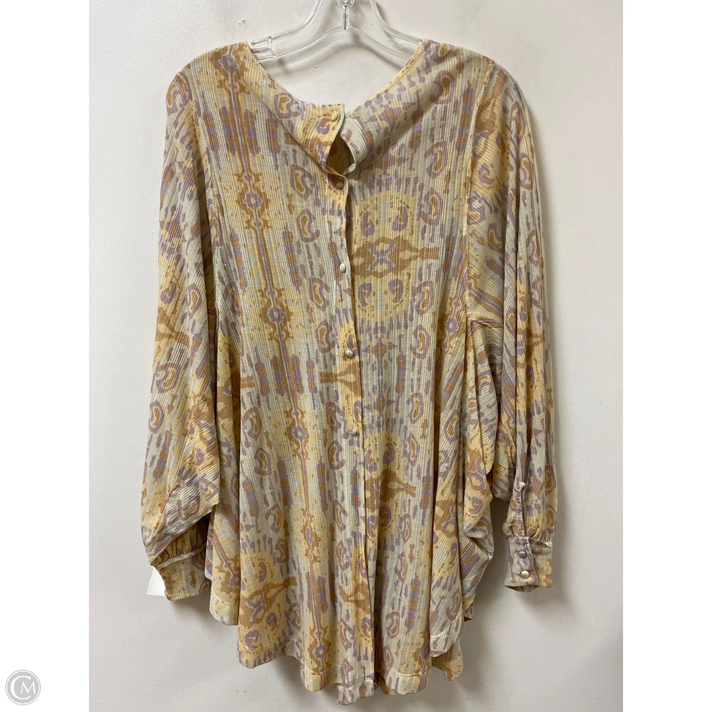 Dress Casual Short By Free People In Purple & Yellow, Size: Xs
