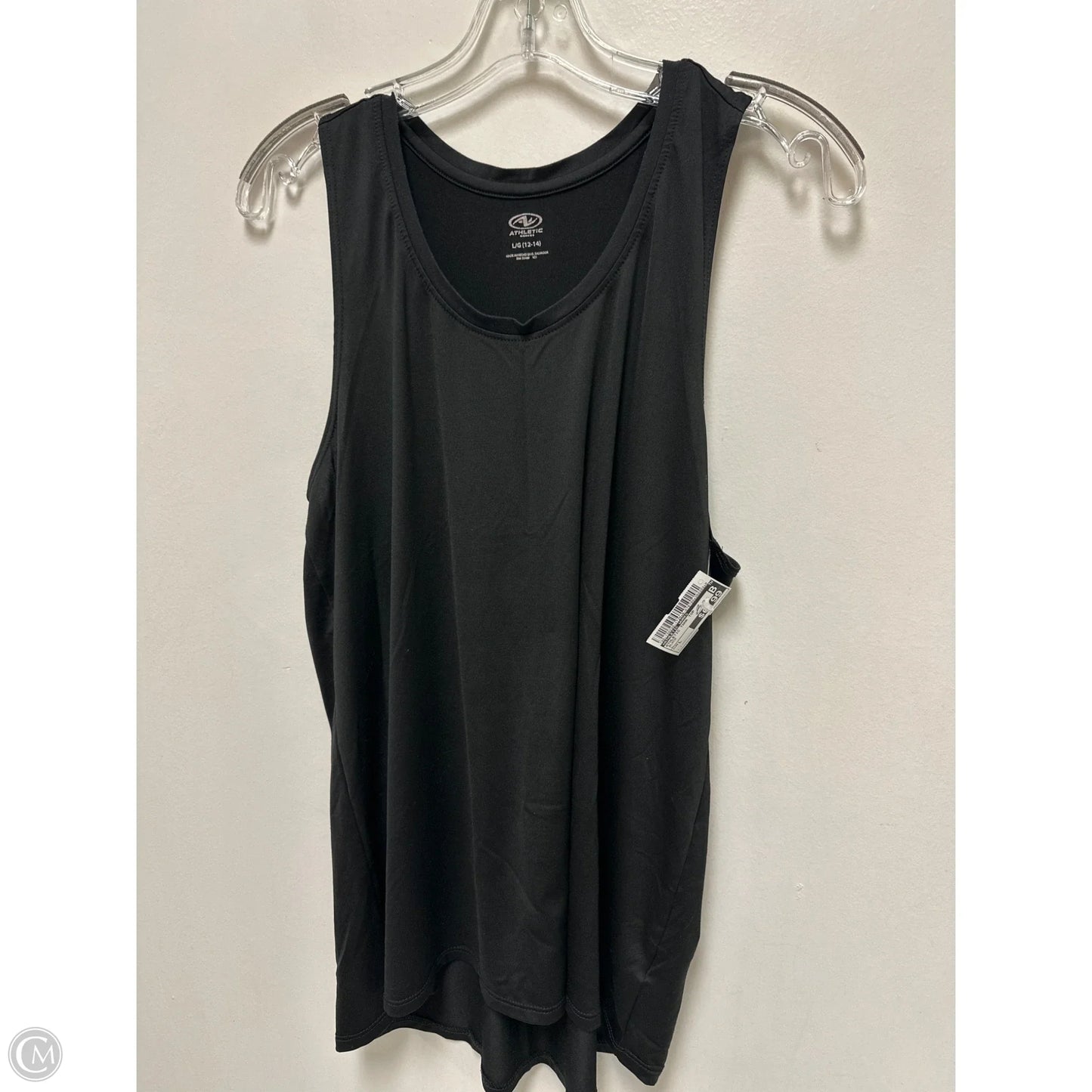 Athletic Tank Top By Athletic Works In Black, Size: L