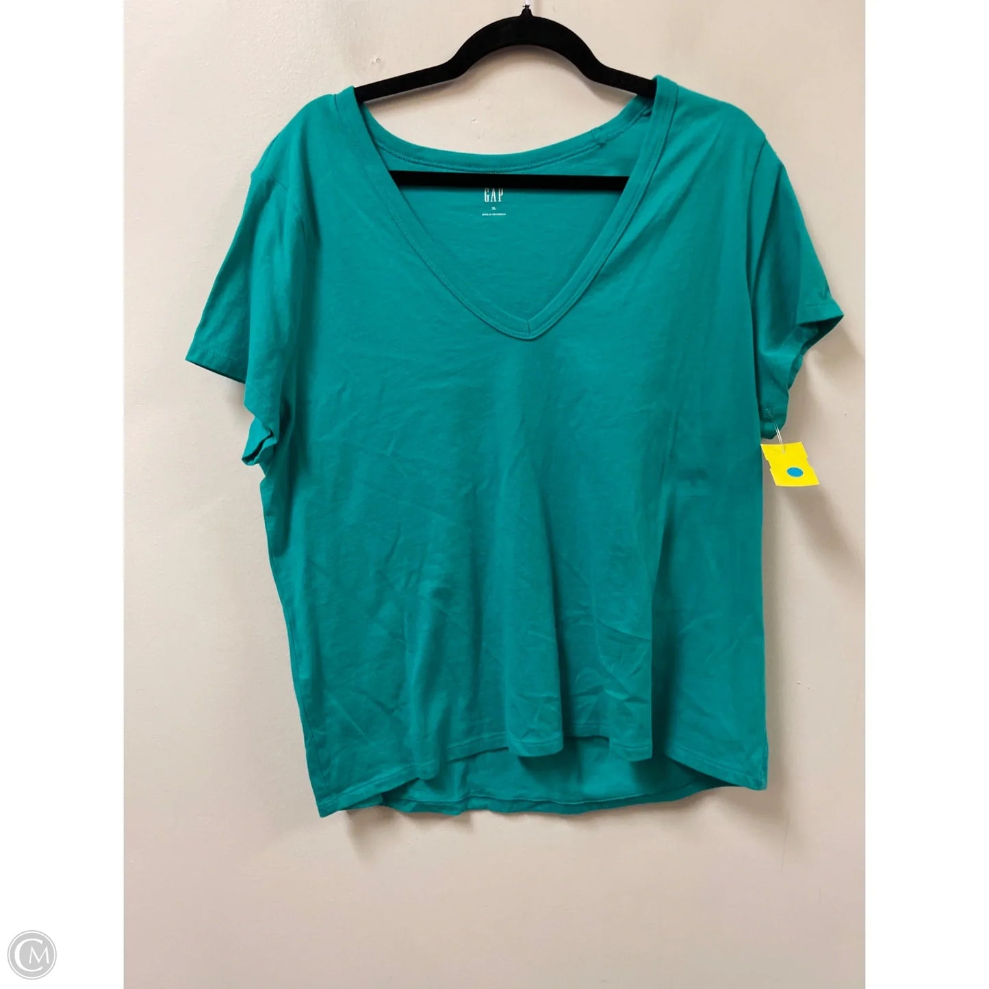 Top Short Sleeve By Gap In Green, Size: Xl