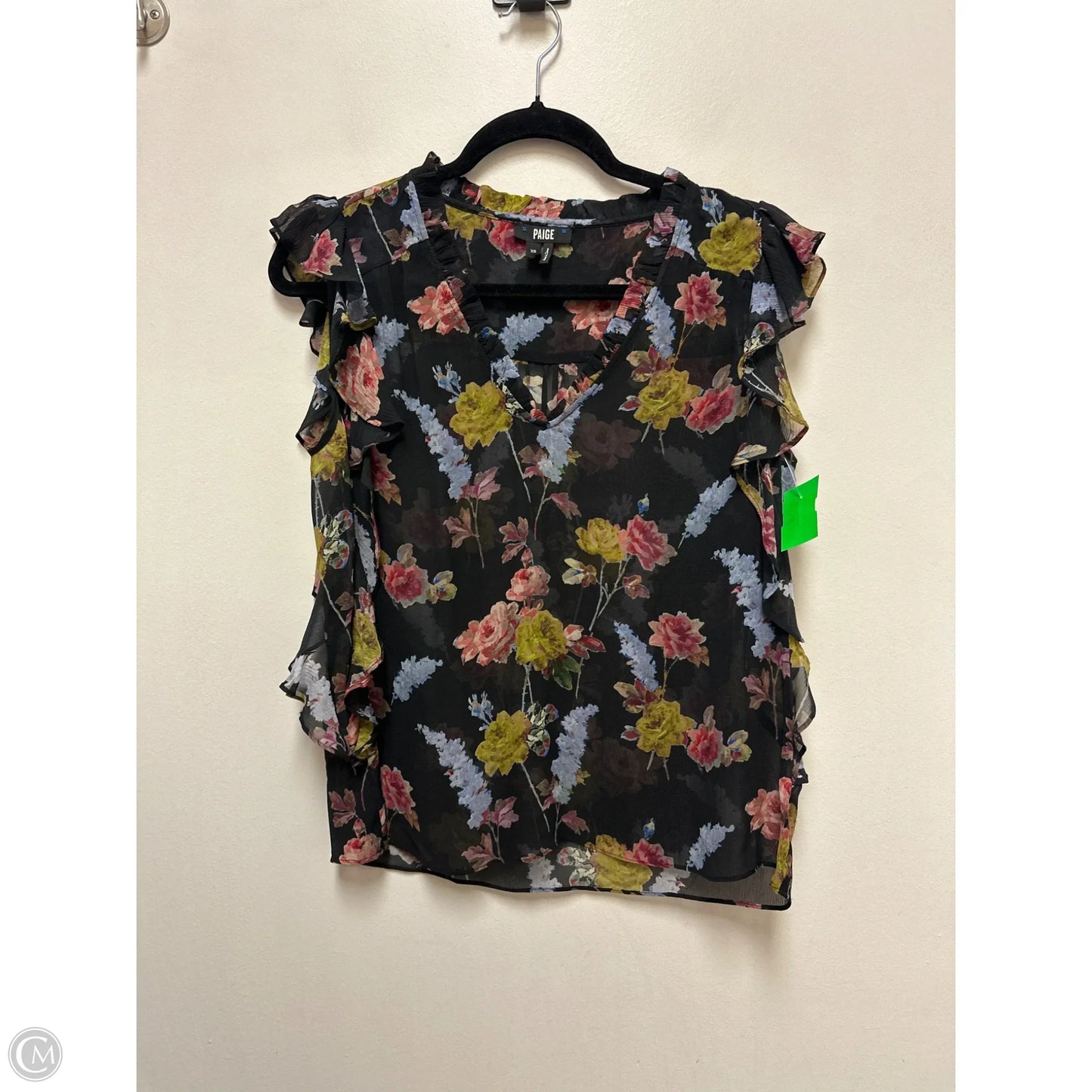 Top Sleeveless By Paige In Floral Print, Size: Xs