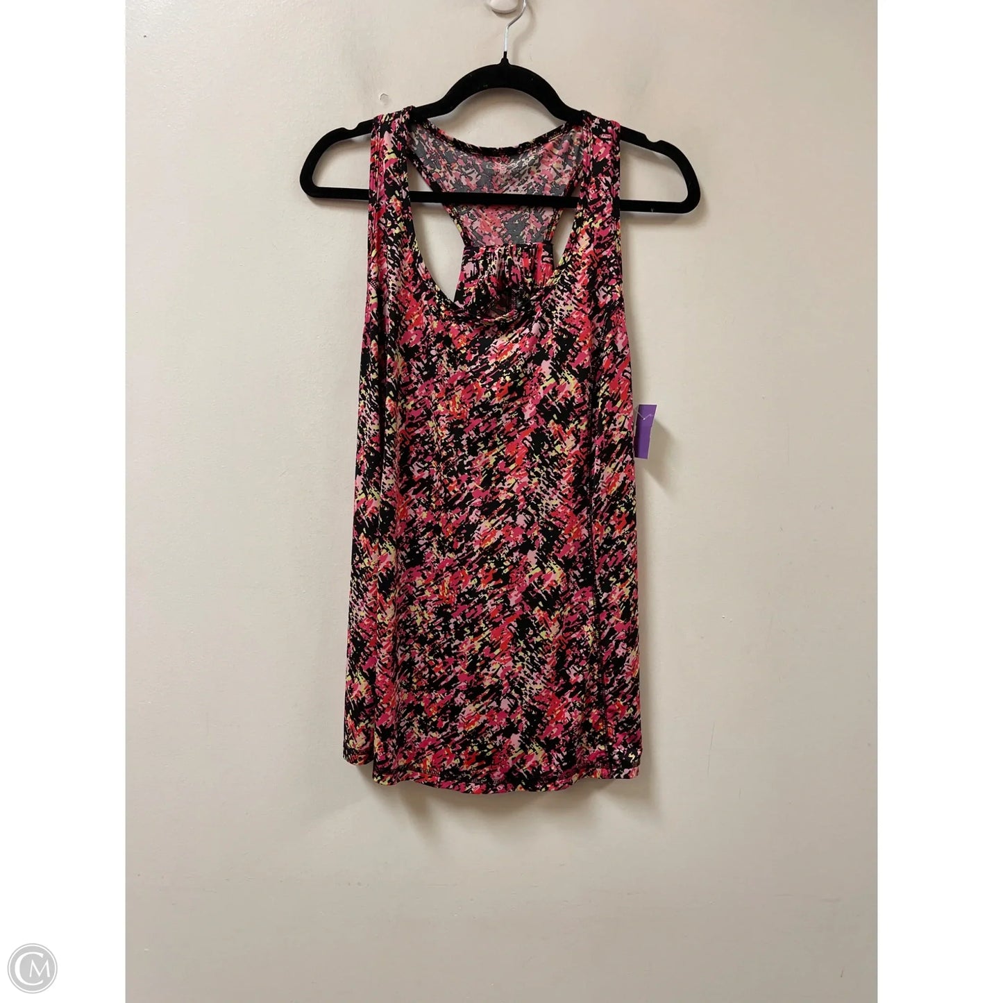 Top Sleeveless By Livi Active In Black & Pink, Size: Xl