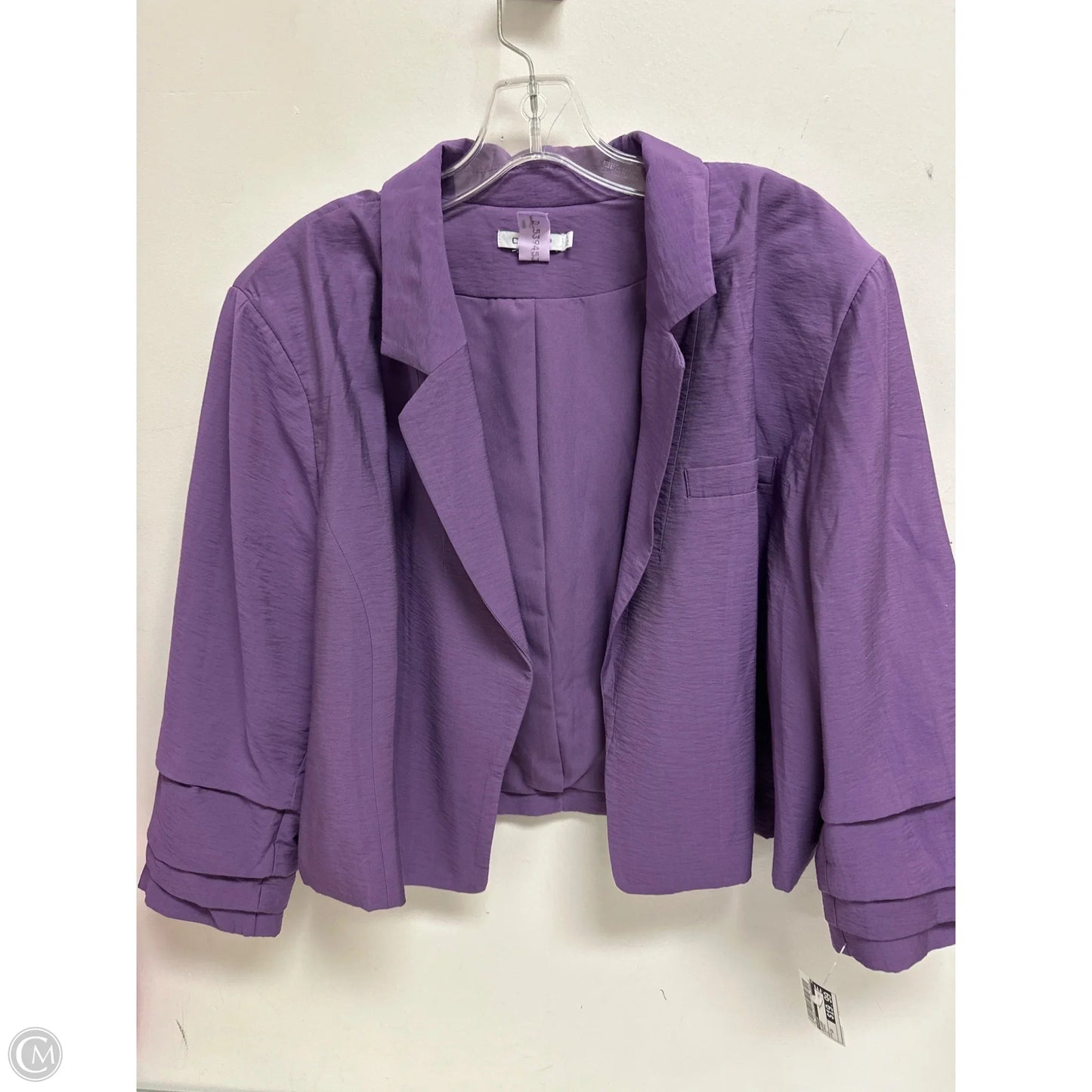 Blazer By Chicos In Purple, Size: 2x