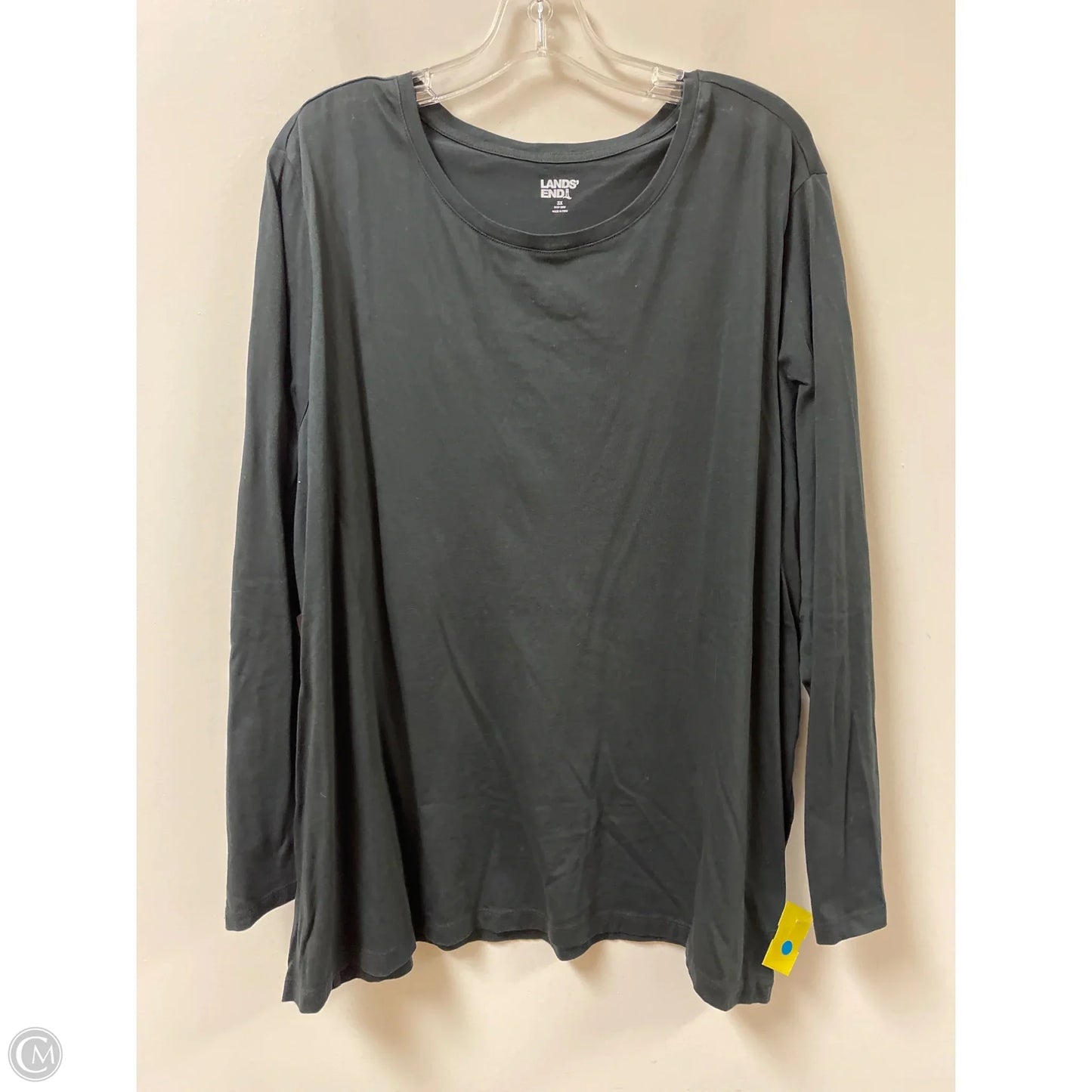 Top Long Sleeve By Lands End In Black, Size: 3x