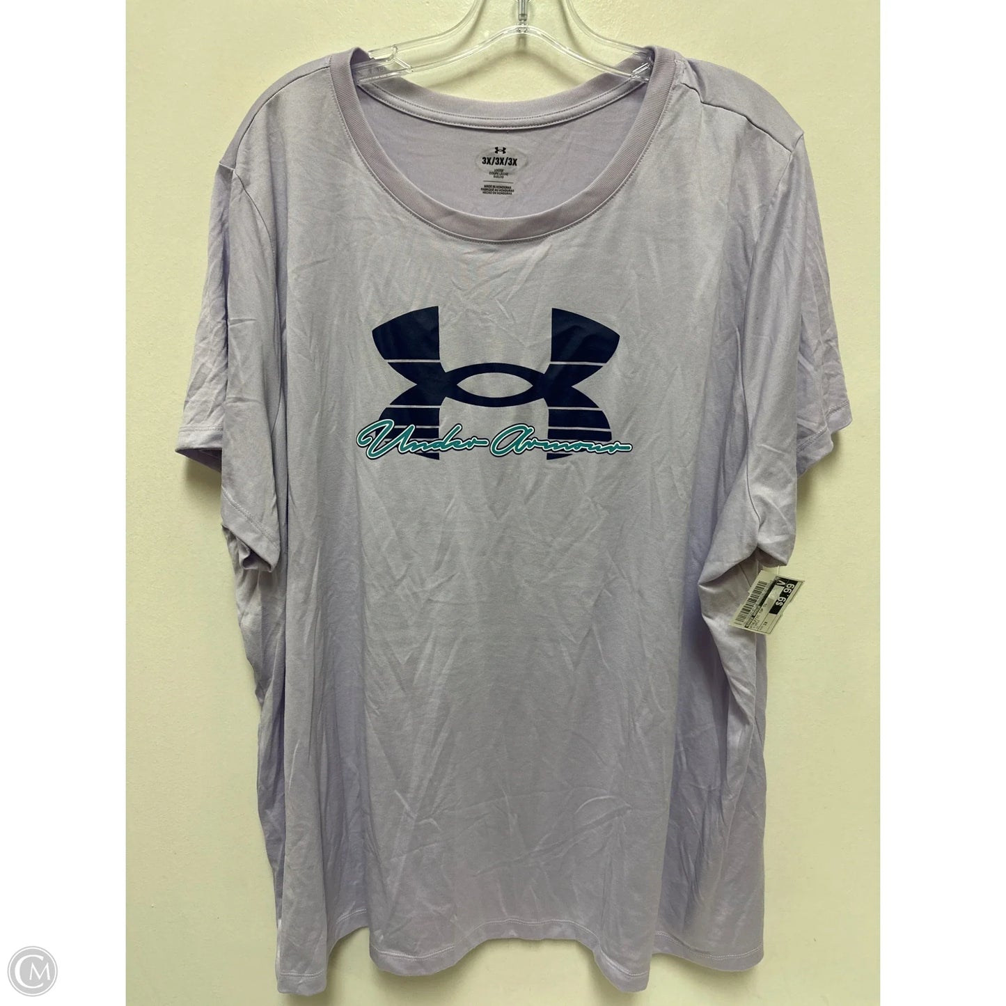 Athletic Top Short Sleeve By Under Armour In Purple, Size: 3x