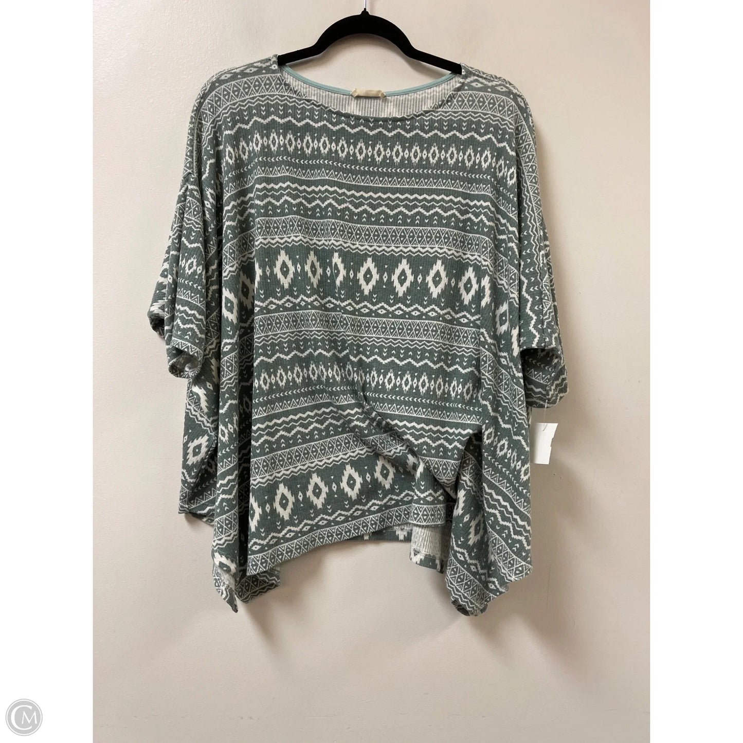 Top Short Sleeve By Oddi In Green, Size: L