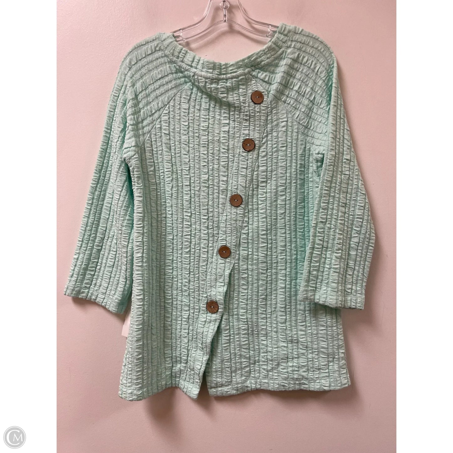 Top Long Sleeve By Soft Surroundings In Teal, Size: M