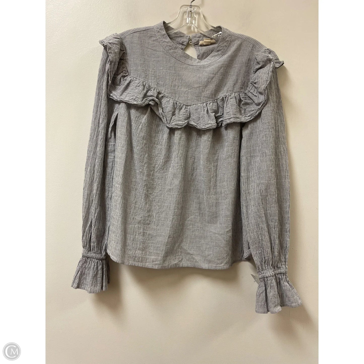 Top Long Sleeve By Ana In Blue, Size: L