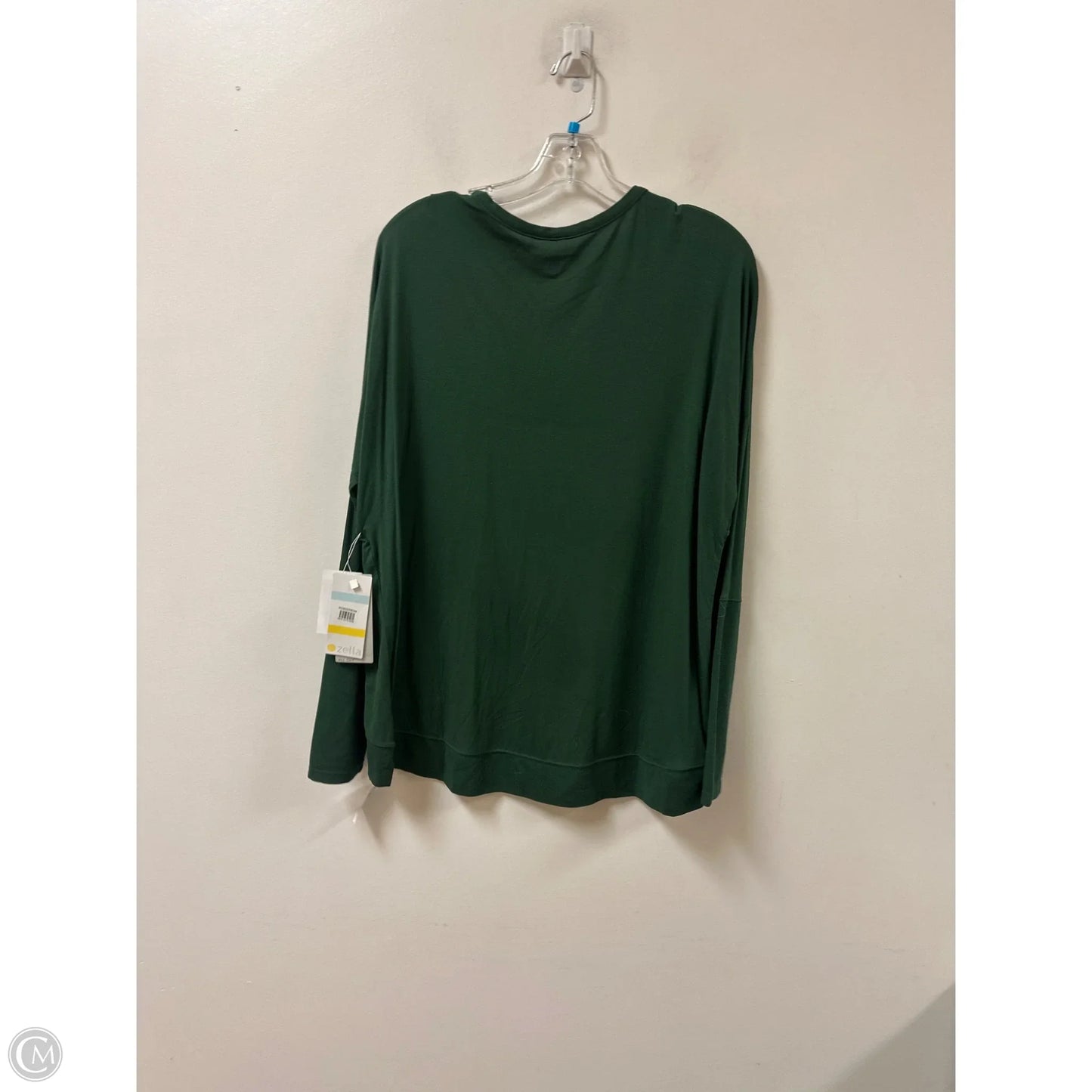 Athletic Top Long Sleeve Collar By Zella In Green, Size: S