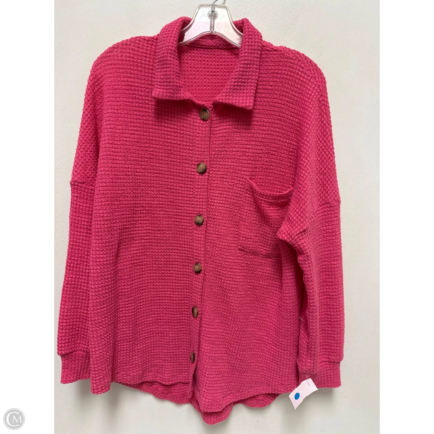 Blouse Long Sleeve By Clothes Mentor In Pink, Size: S