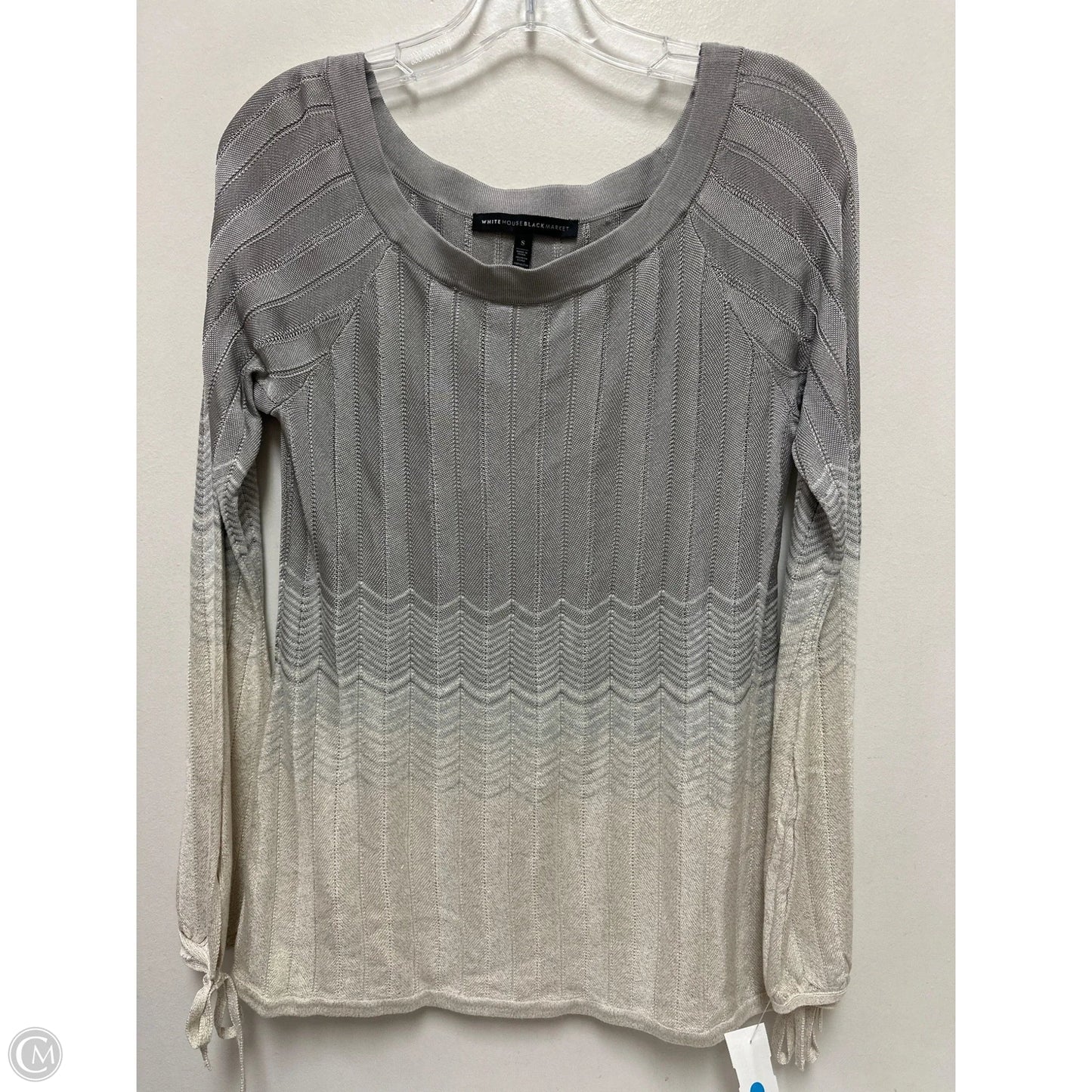 Top Long Sleeve By White House Black Market In Grey, Size: S