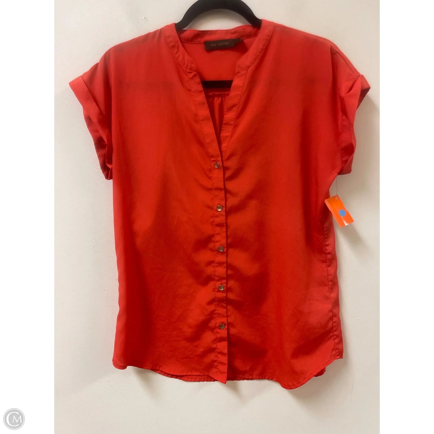 Blouse Short Sleeve By Limited In Orange, Size: M