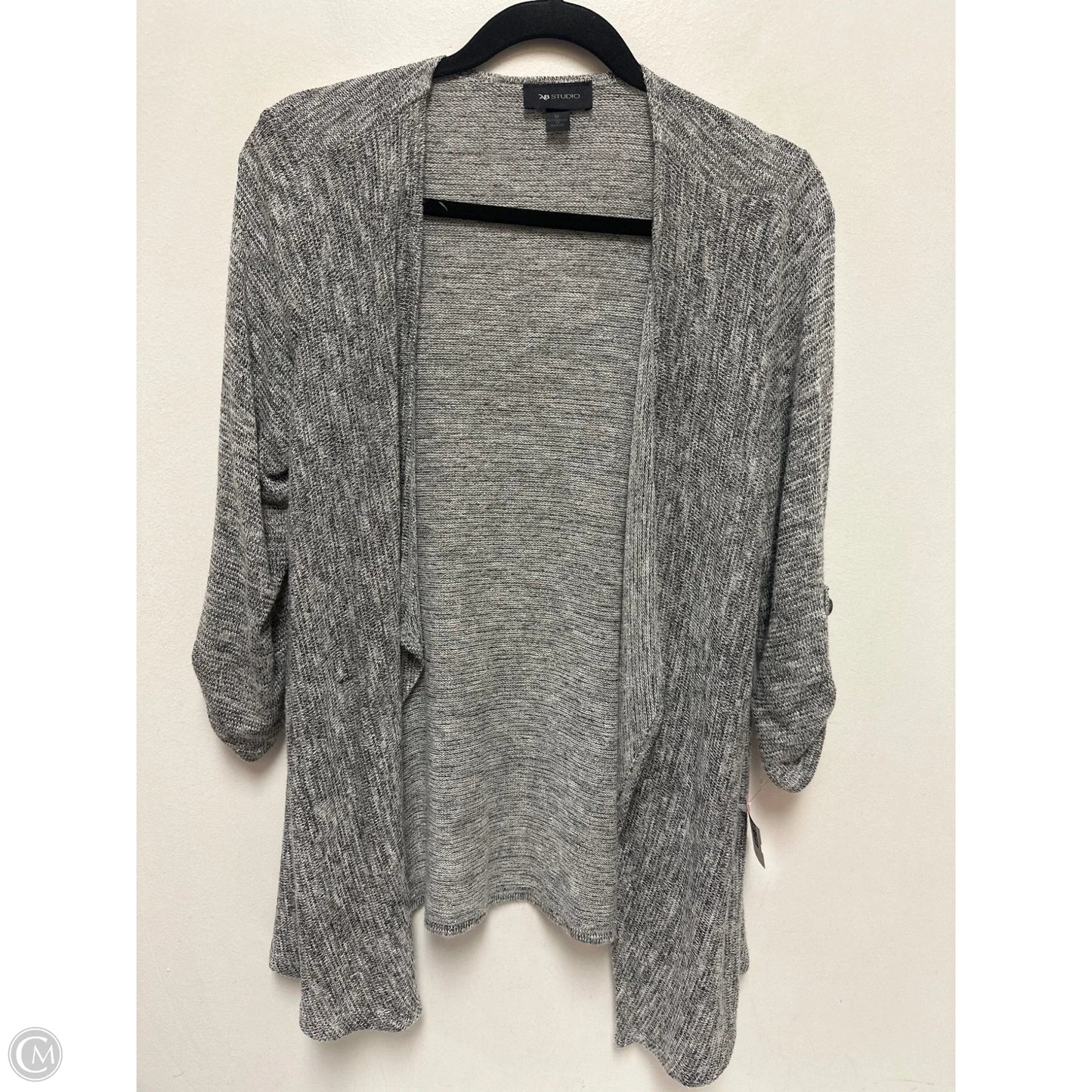 Sweater Cardigan By Ab Studio In Grey, Size: M