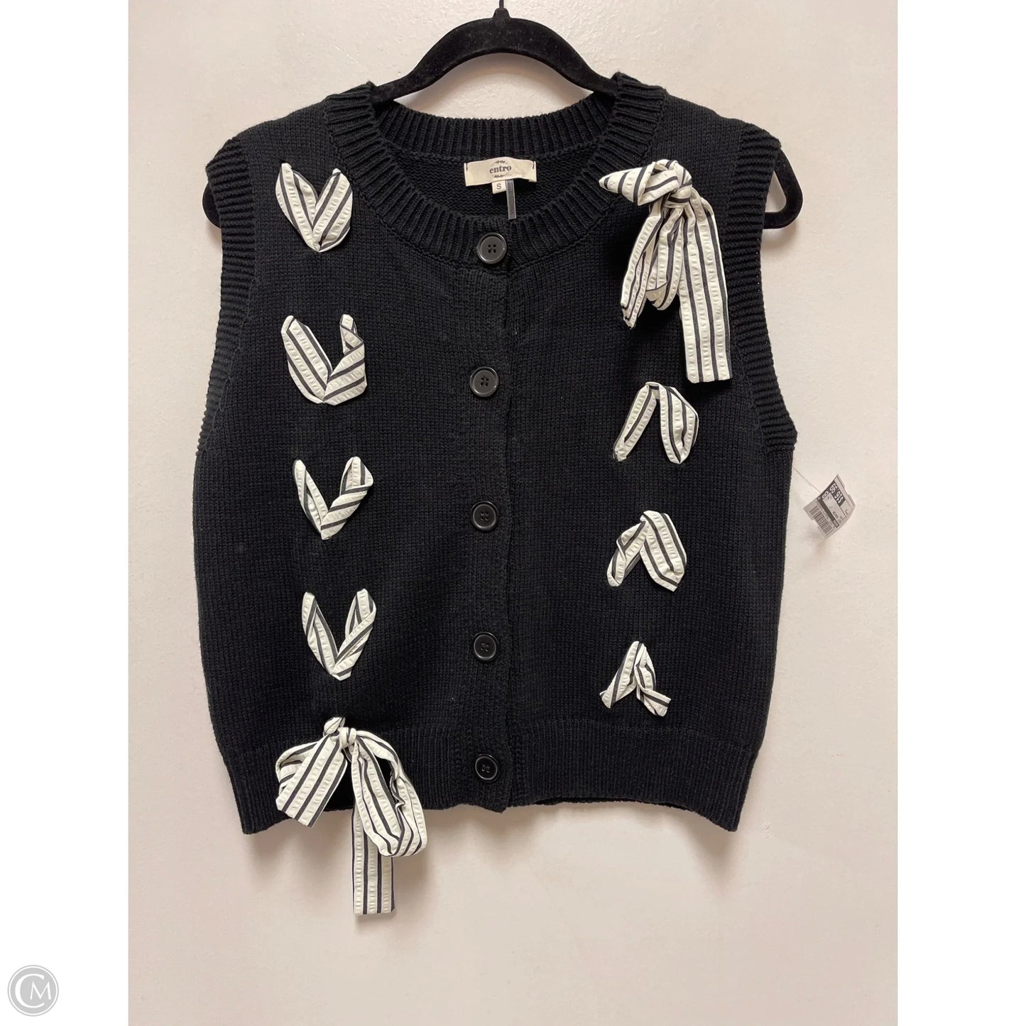 Vest Sweater By Entro In Black, Size: S