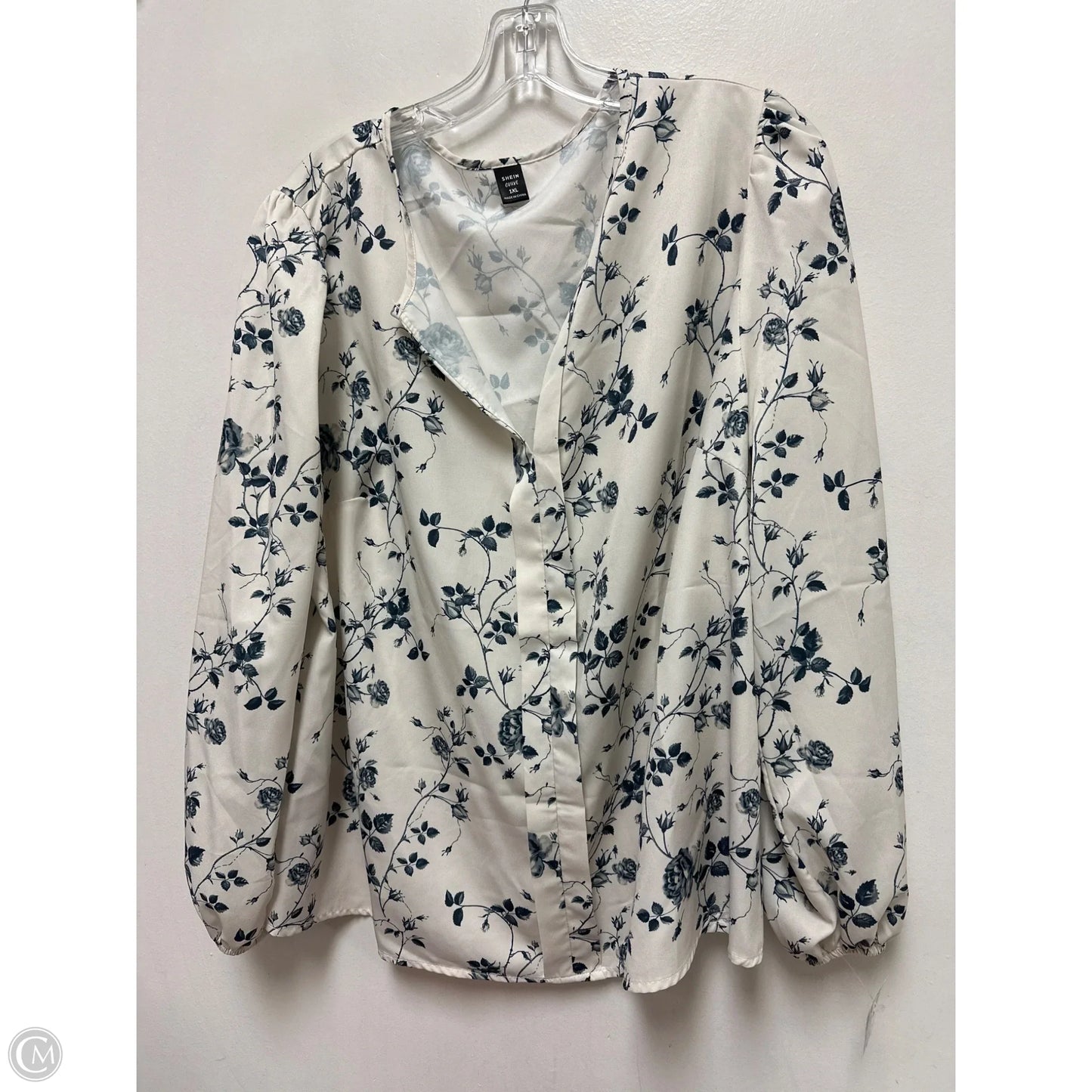 Top Long Sleeve By Shein In Geometric Pattern, Size: 1x