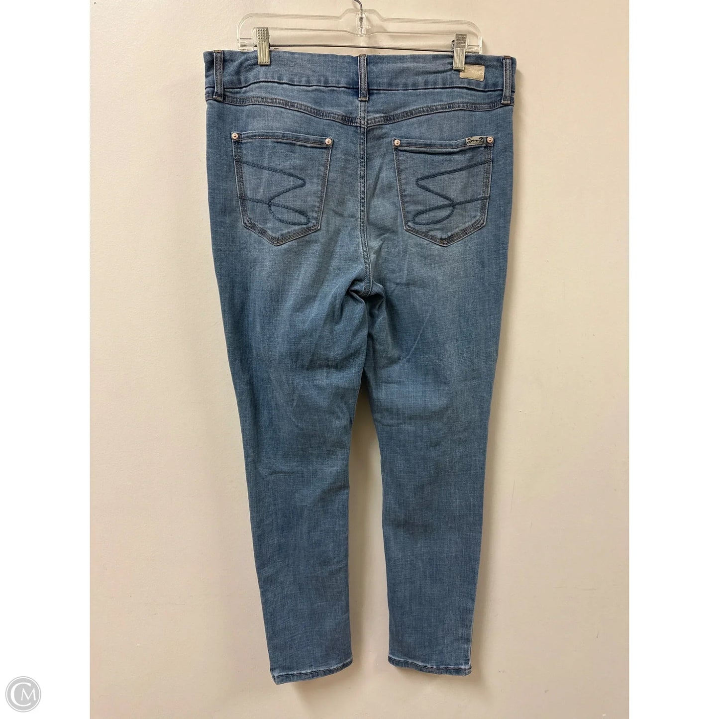 Jeans Skinny By Seven 7 In Blue Denim, Size: 16