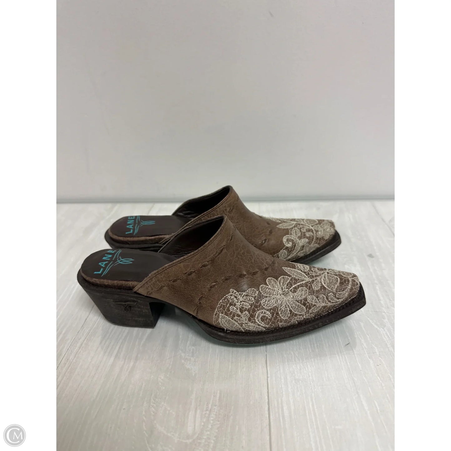 Boots Ankle Heels By Cma In Brown, Size: 6