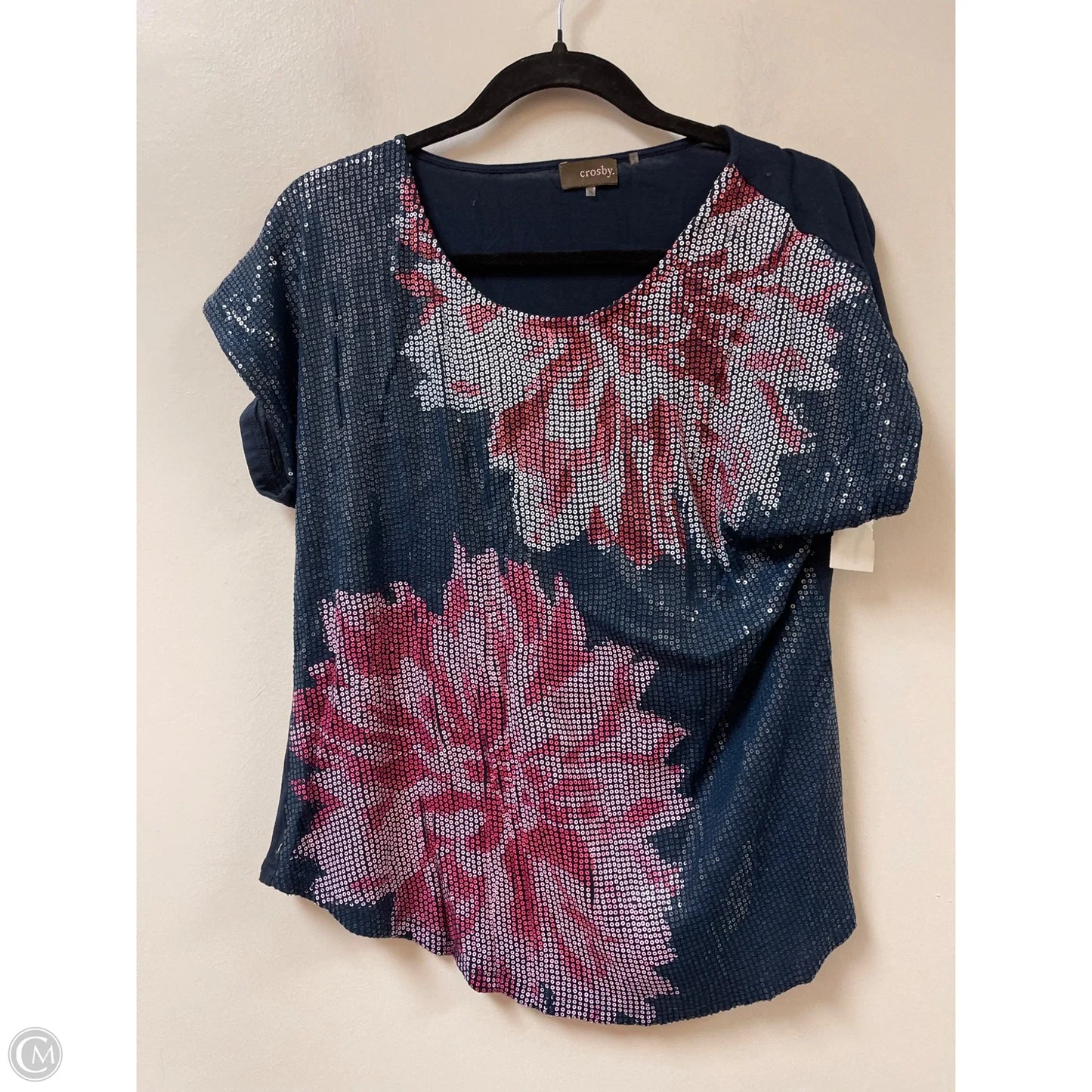 Top Short Sleeve By Crosby In Navy, Size: Xl