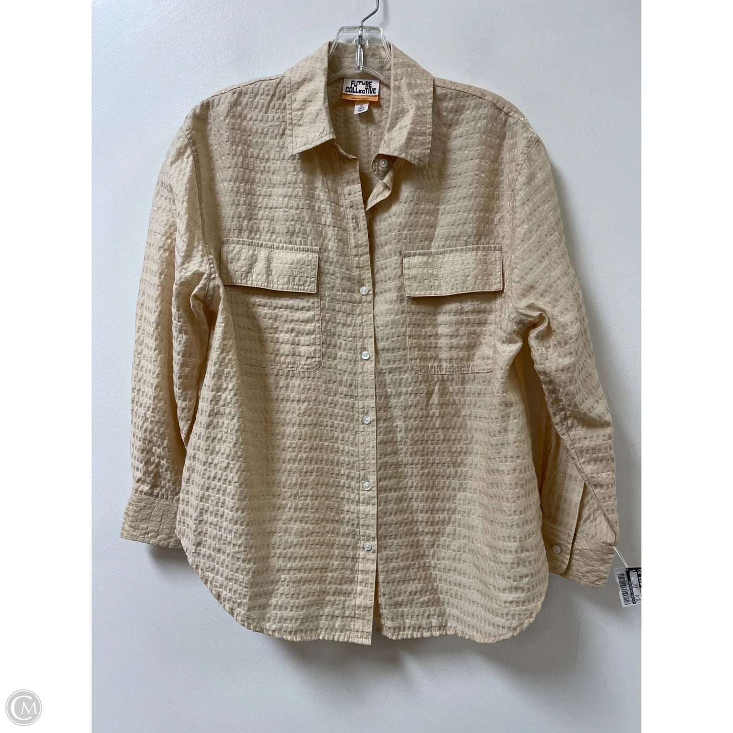 Top Long Sleeve By Future Collective In Yellow, Size: Xs