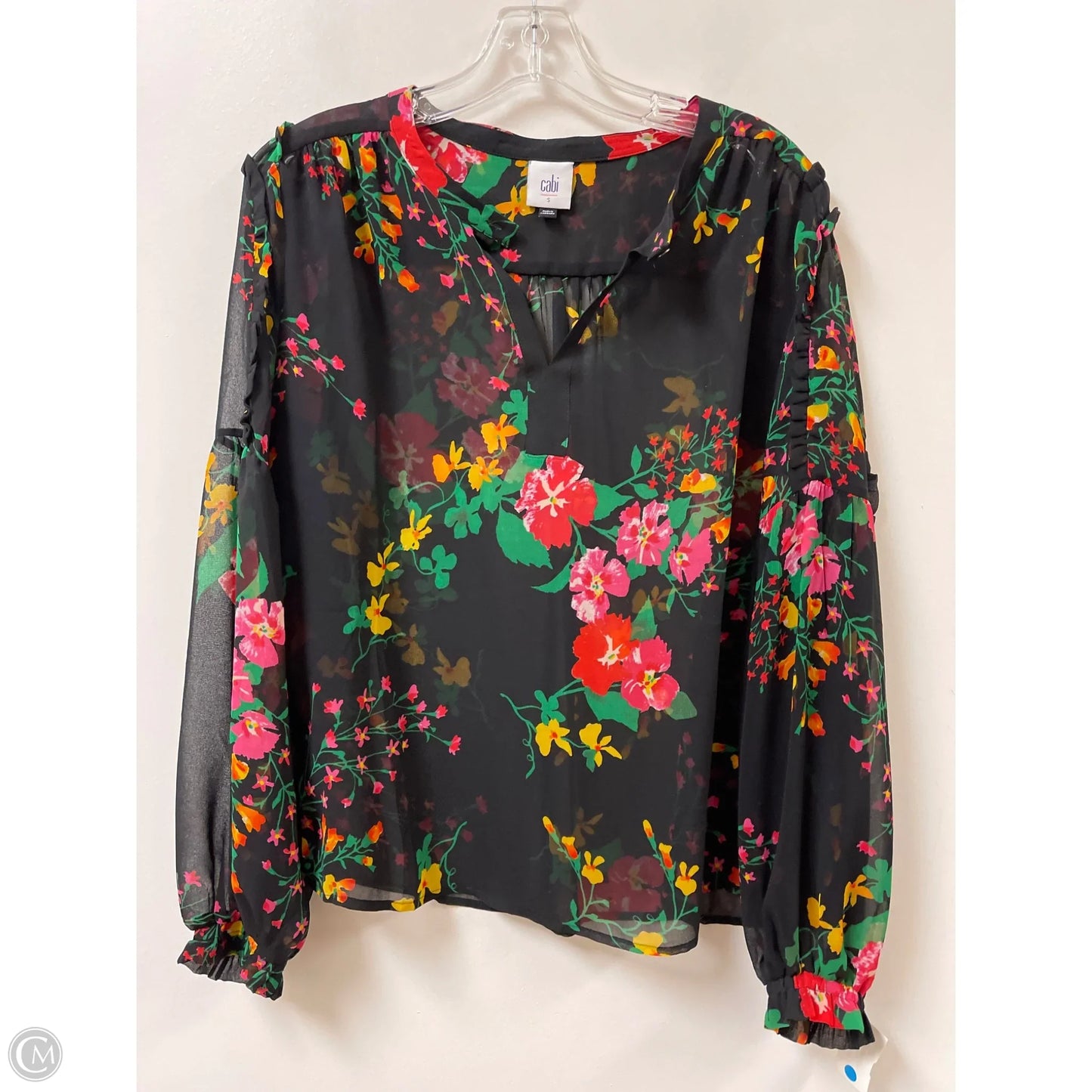Top Long Sleeve By Cabi In Black, Size: S