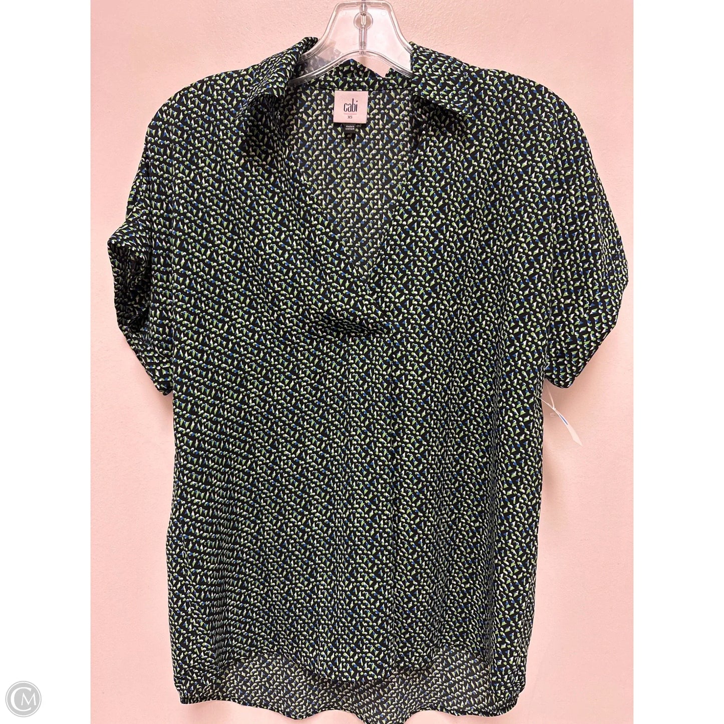 Top Short Sleeve By Cabi In Green, Size: Xs