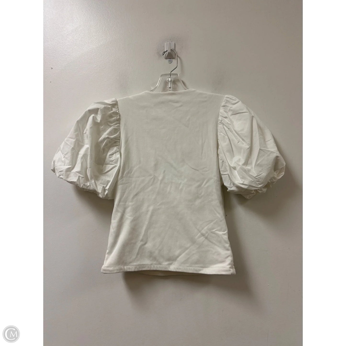 Top Short Sleeve By Anthropologie In White, Size: S