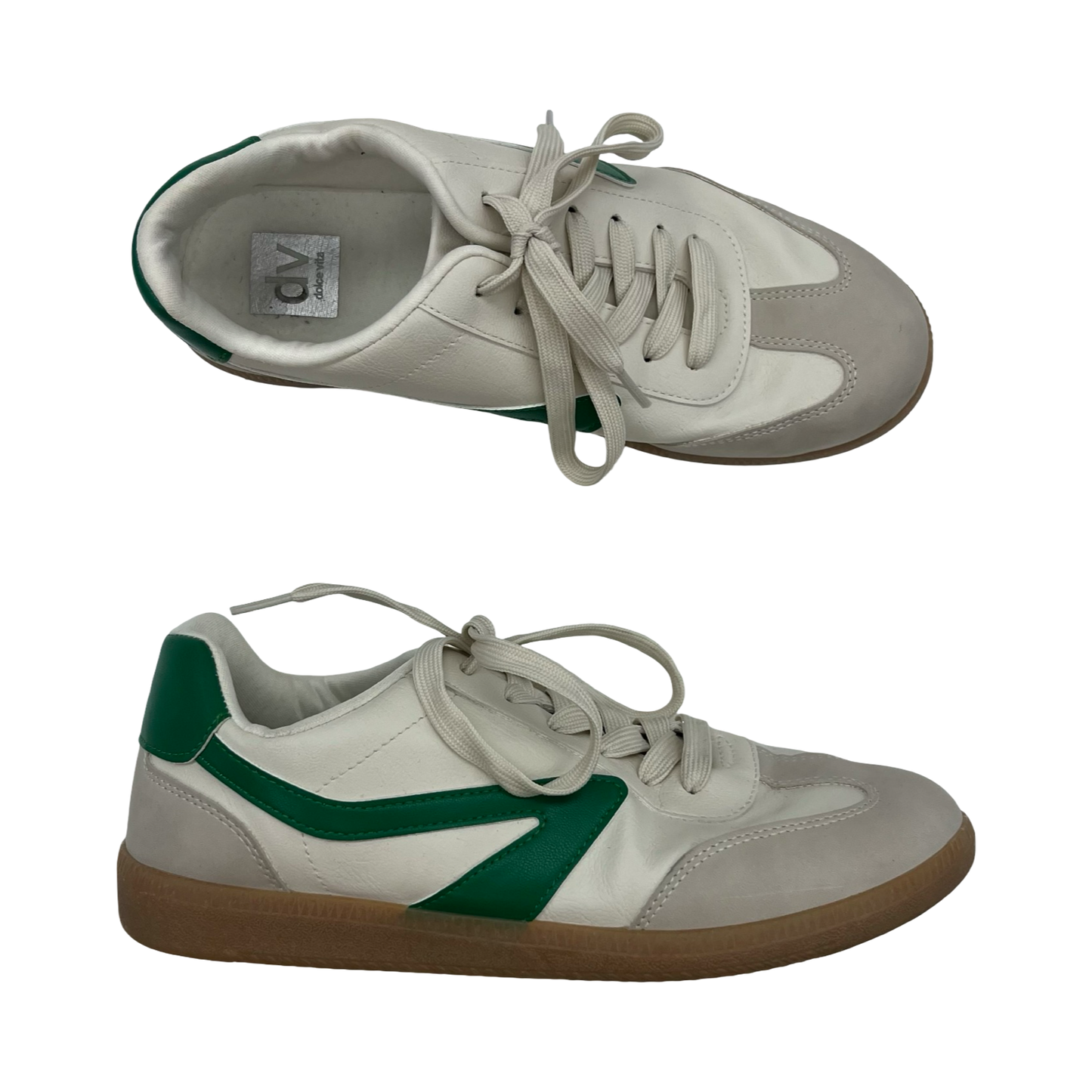 Shoes Sneakers By Dolce Vita In Cream & Green, Size:8.5