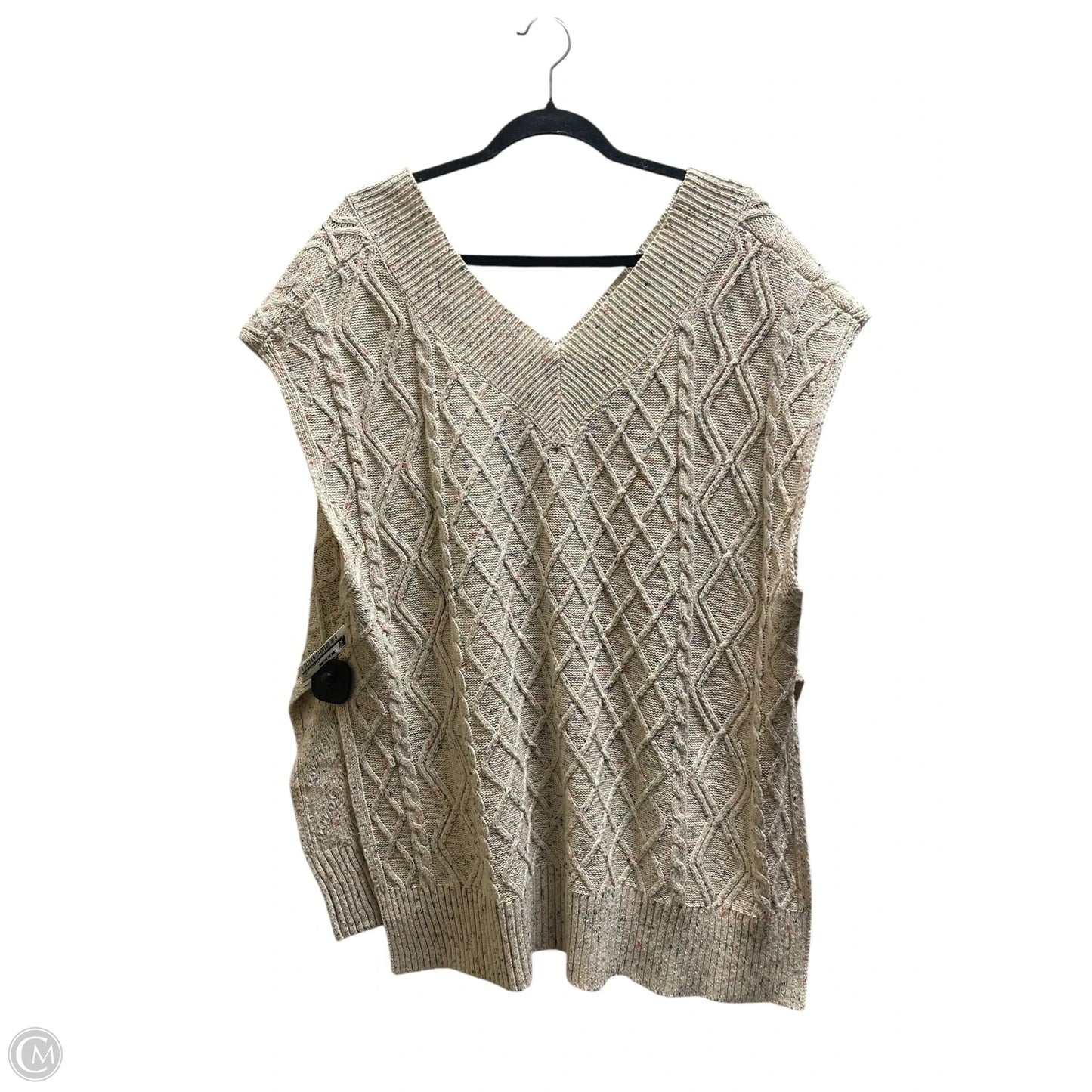 Vest Sweater By Le Lis In Tan, Size: L