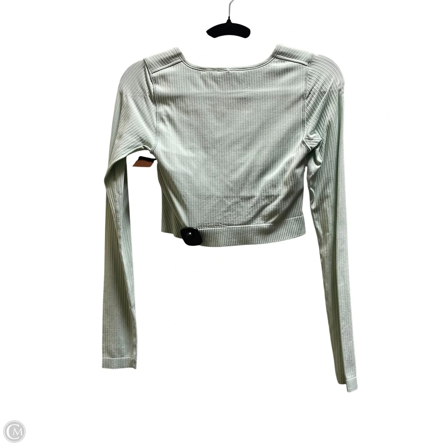 Athletic Top Long Sleeve Collar By Lululemon In Green, Size: M