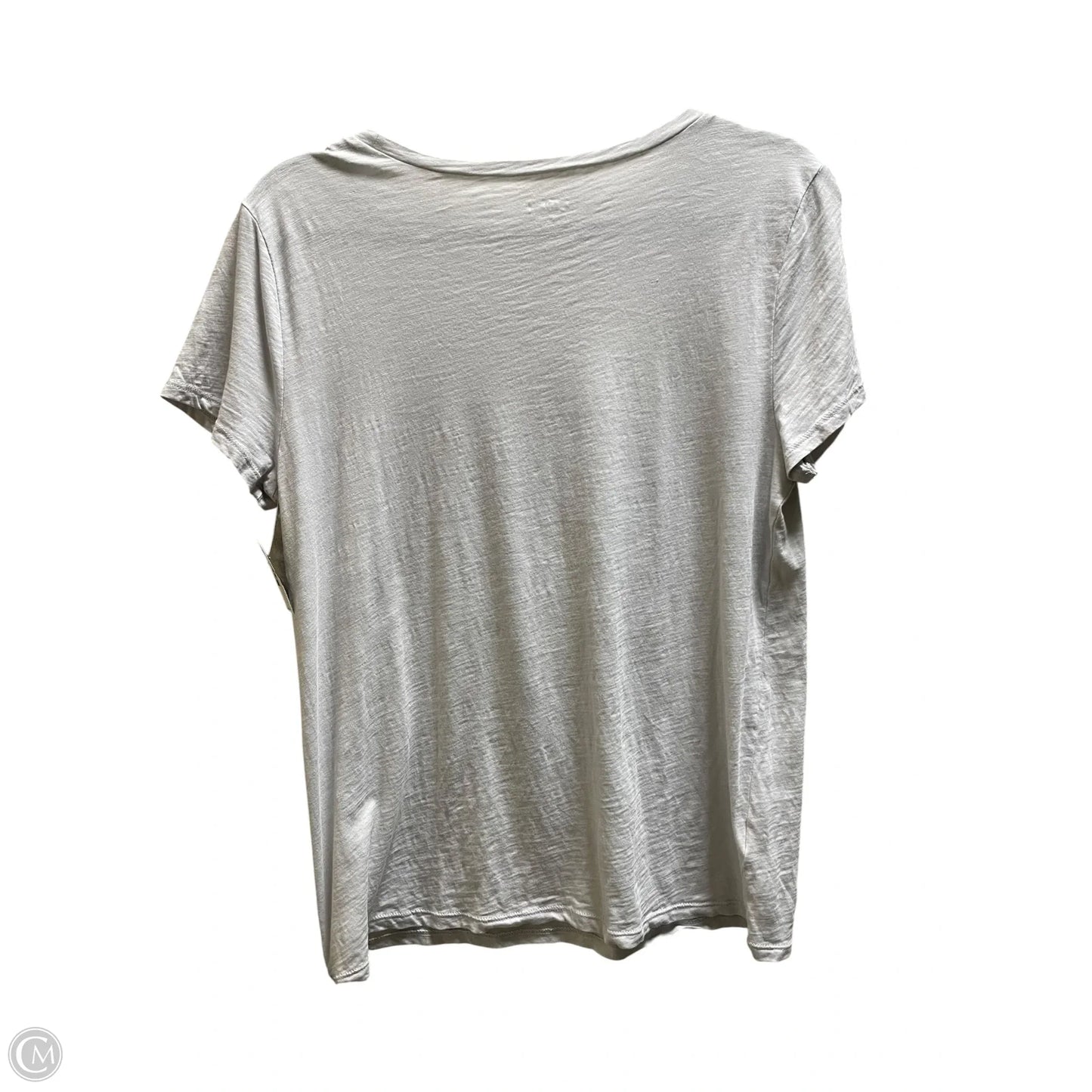 Top Short Sleeve By Loft In Grey, Size: M