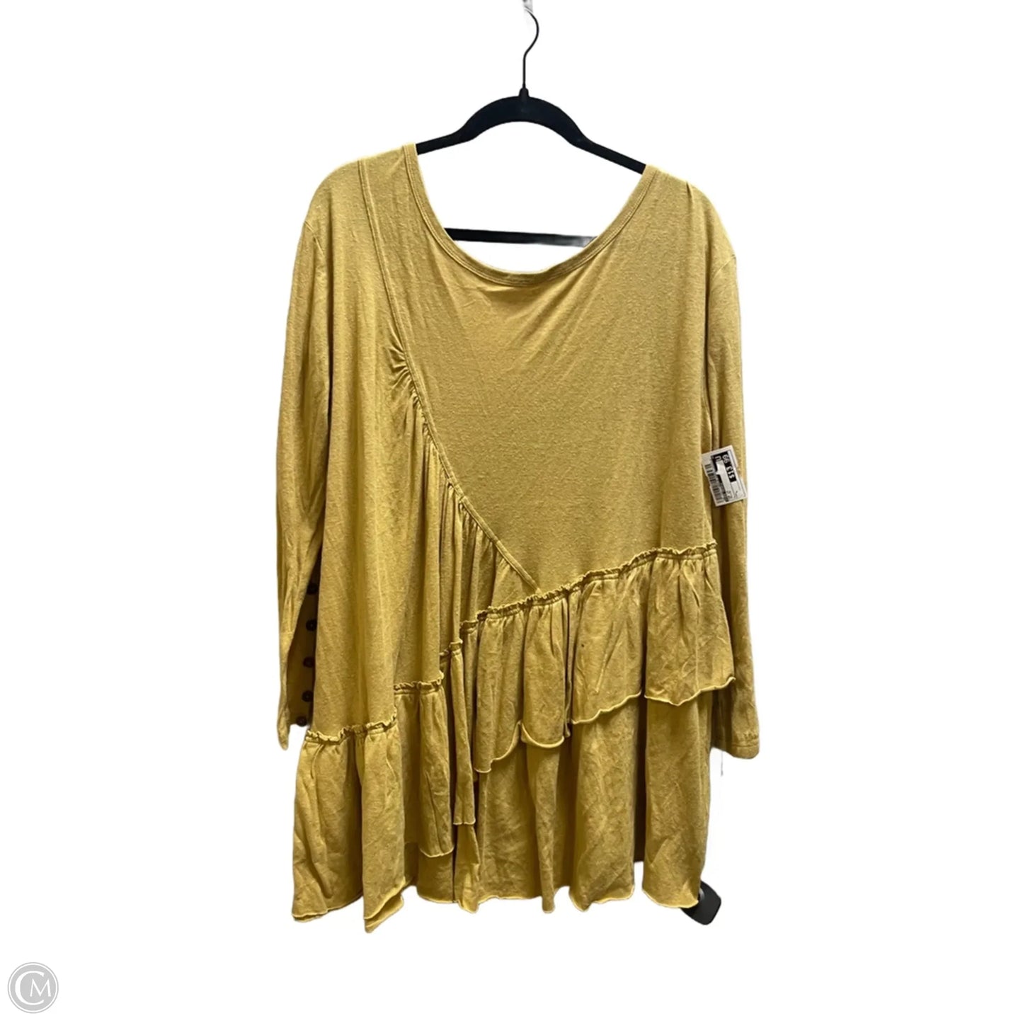 Top Long Sleeve By Free People In Yellow, Size: L