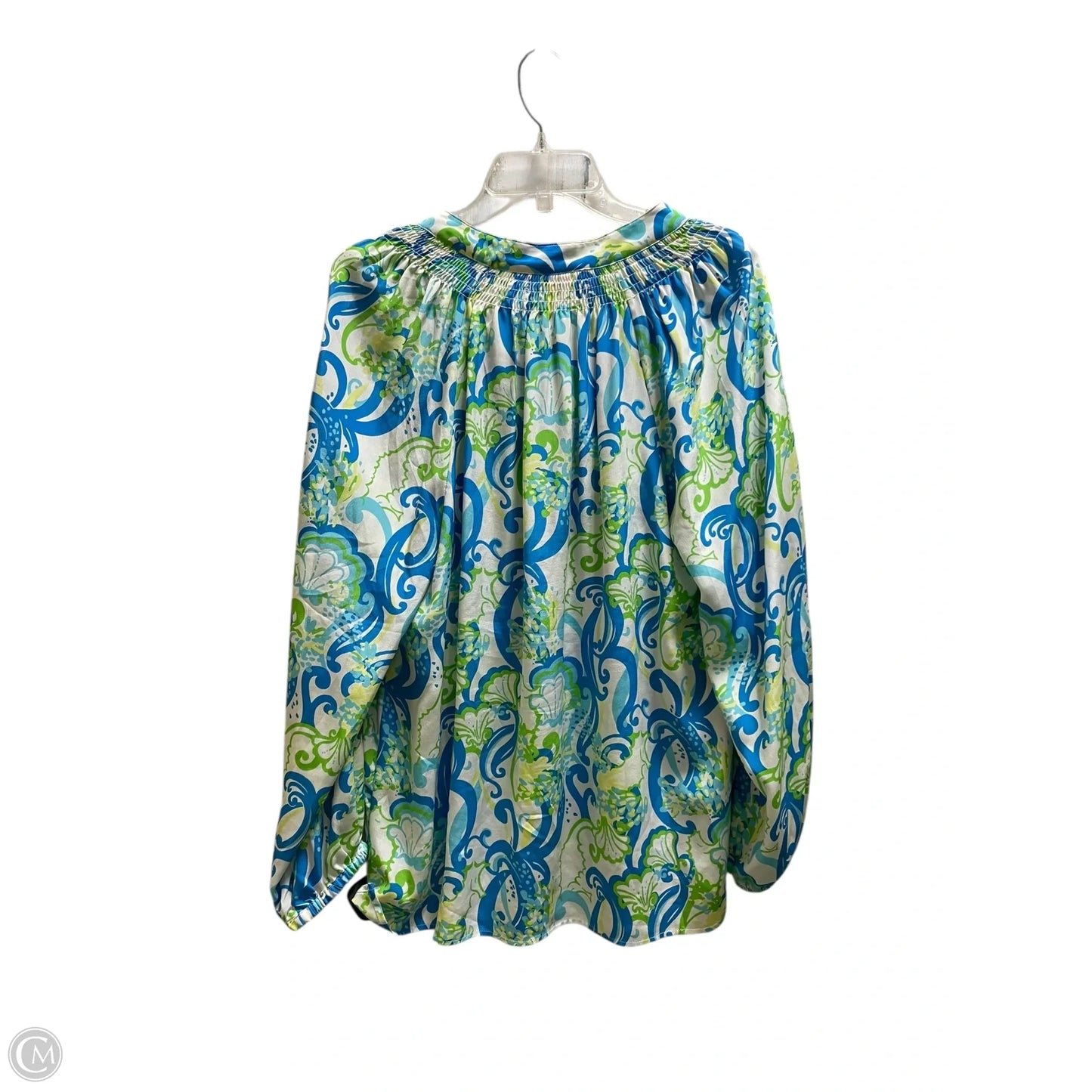 Top Long Sleeve Designer By Lilly Pulitzer In Blue, Size: L