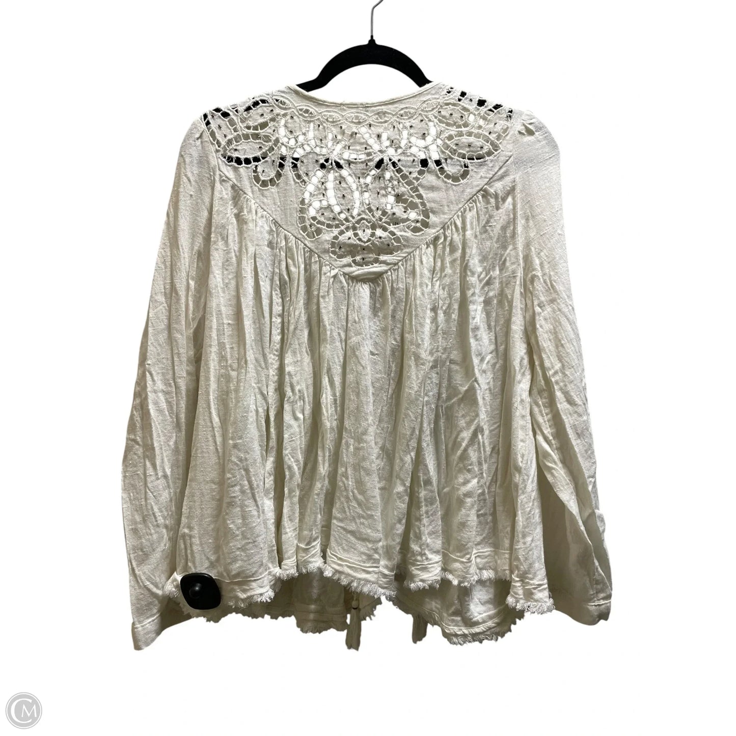 Top Long Sleeve By Free People In Cream, Size: S