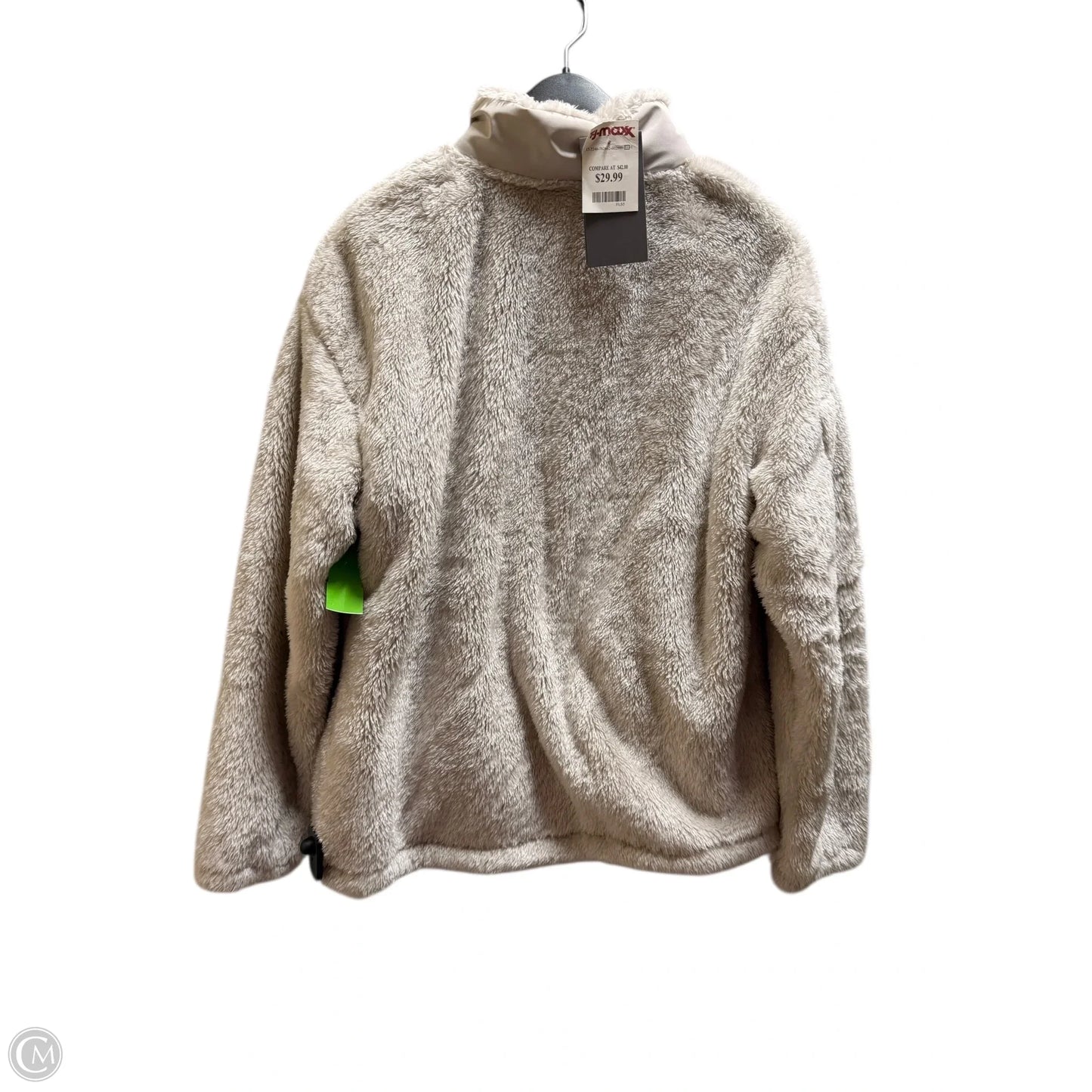 Jacket Faux Fur & Sherpa By New Balance In Grey, Size: M