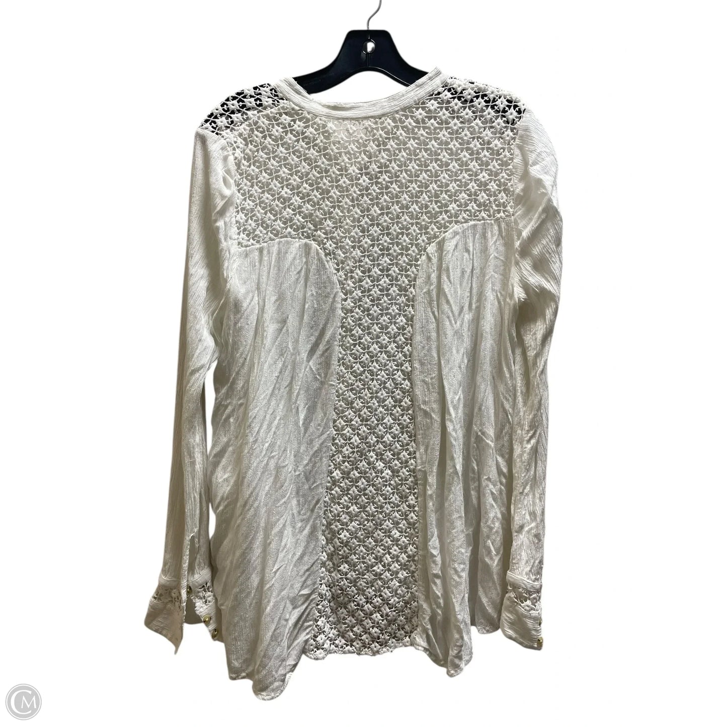 Top Long Sleeve By Free People In White, Size: L