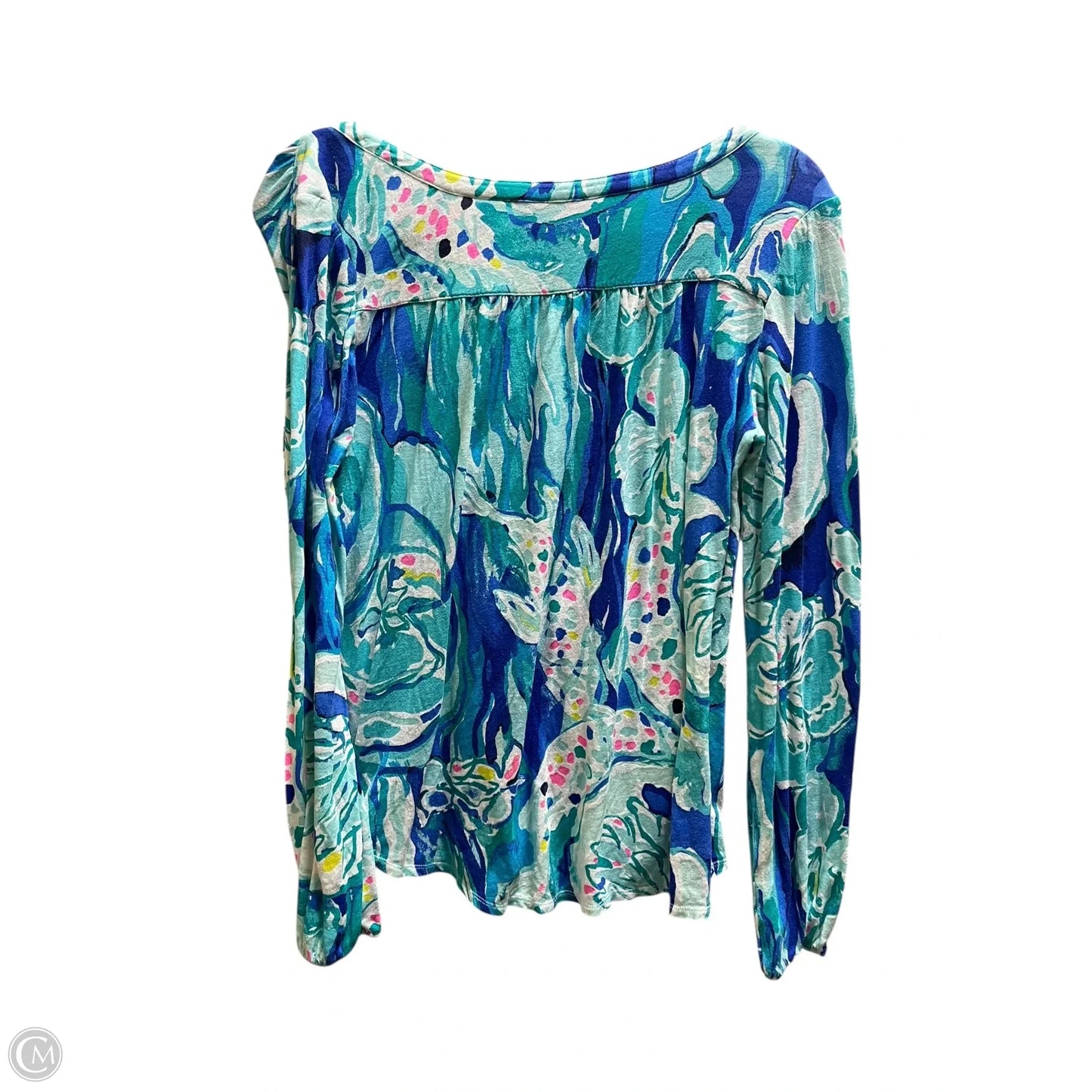 Top Long Sleeve Designer By Lilly Pulitzer In Blue, Size: Xs