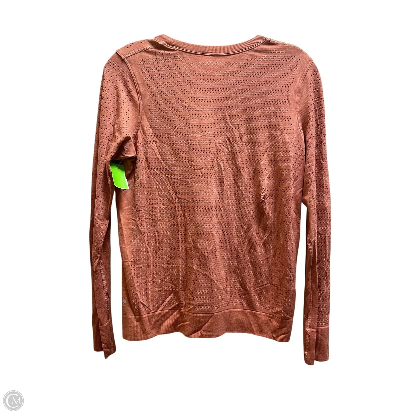 Athletic Top Long Sleeve Crewneck By Lululemon In Orange, Size: 12