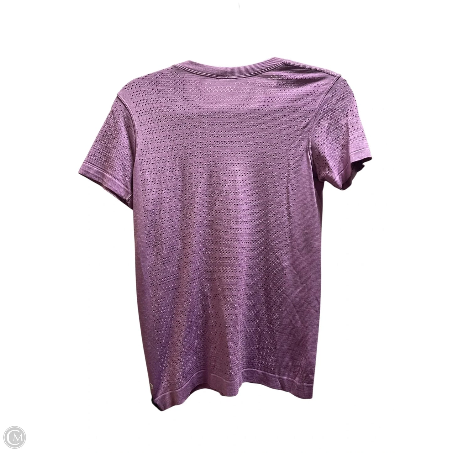 Athletic Top Short Sleeve By Lululemon In Purple, Size: 4