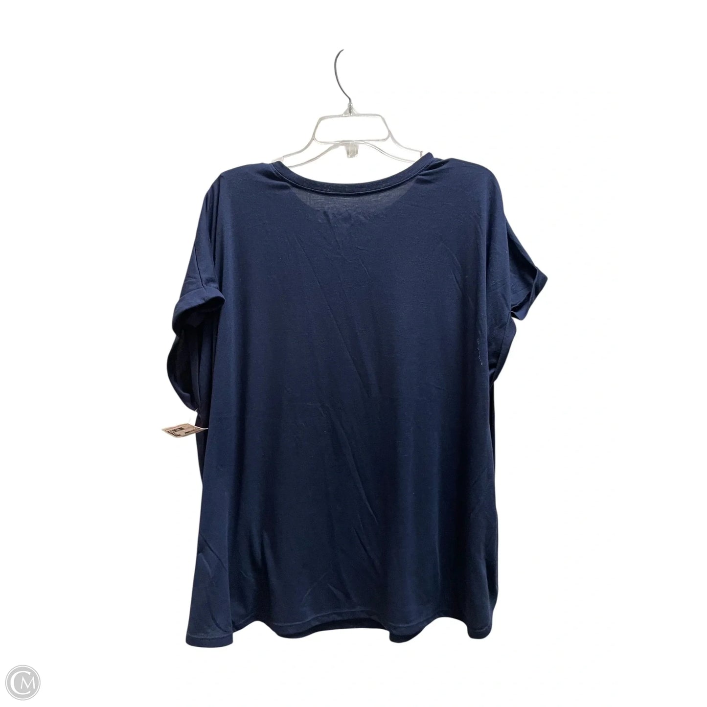 Top Short Sleeve By Terra & Sky In Blue, Size: 1x