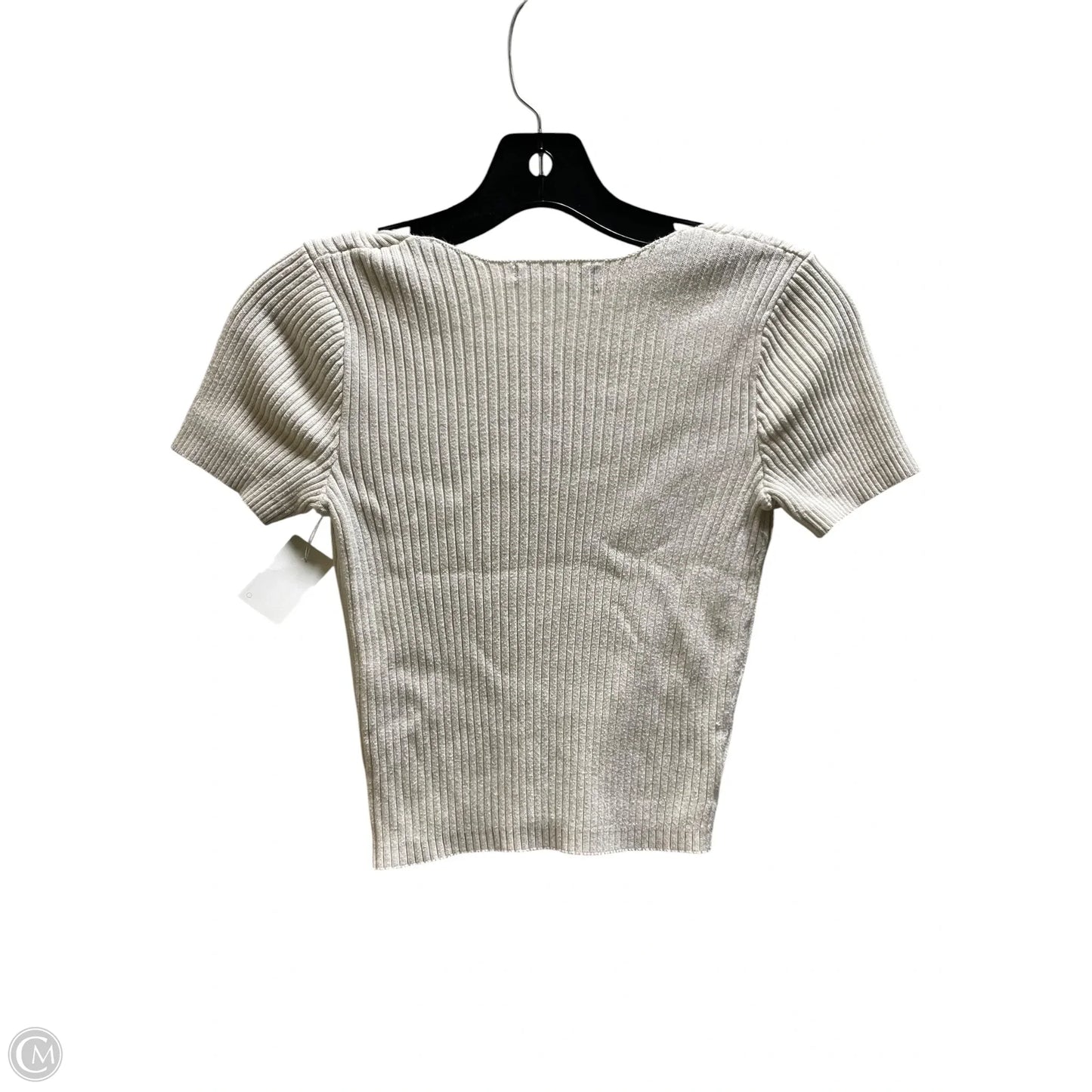 Top Short Sleeve By Brandy Melville In Cream, Size: S