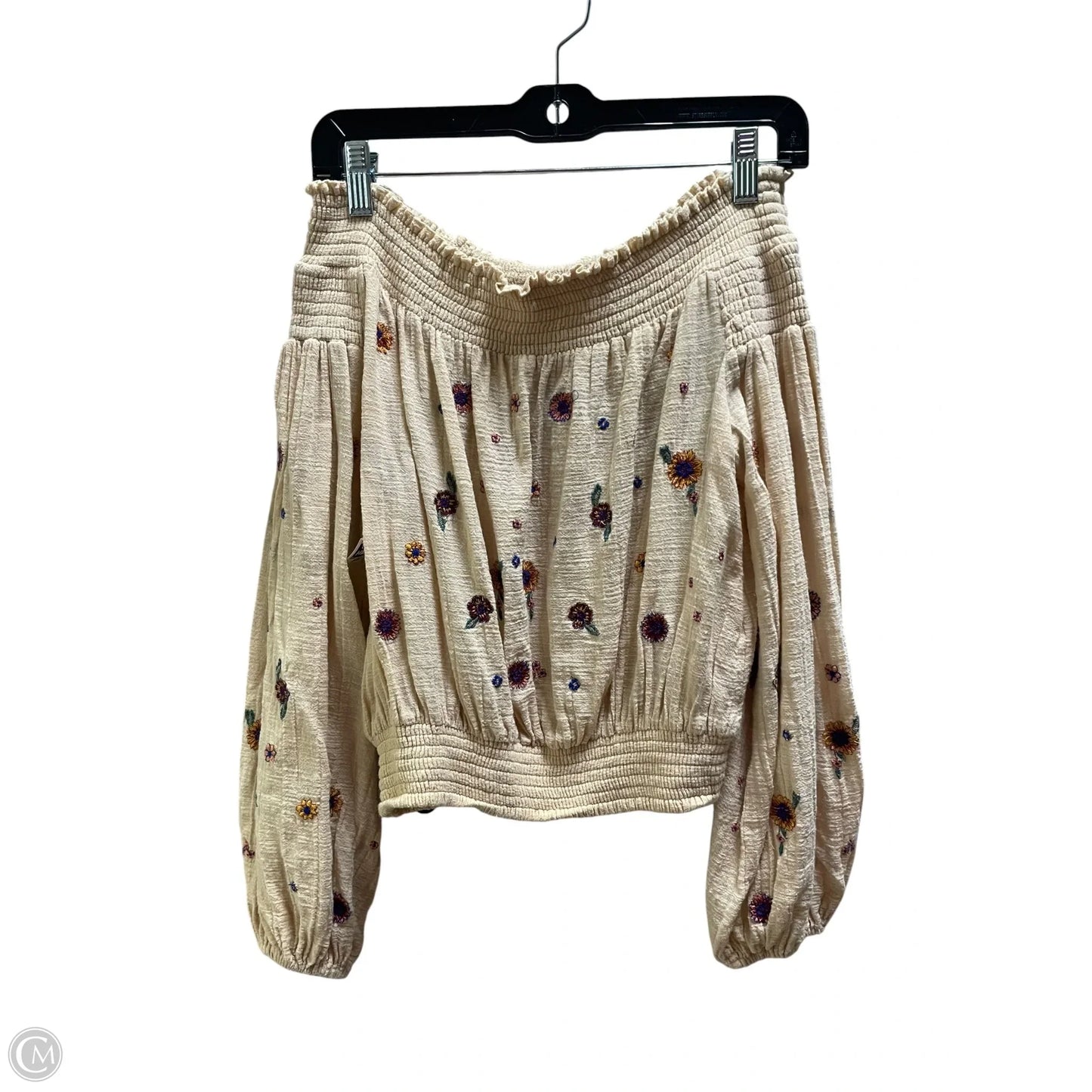 Top Long Sleeve By Free People In Cream, Size: S