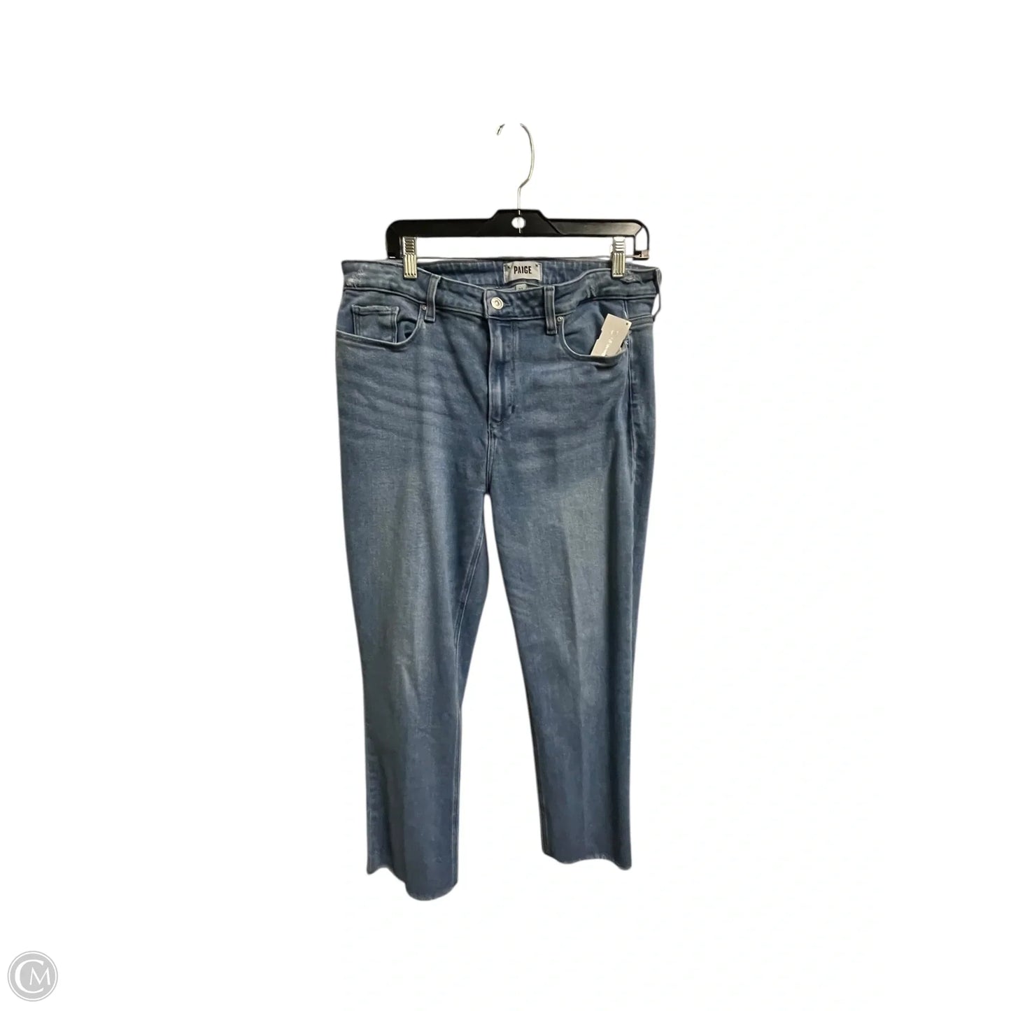 Jeans Straight By Paige In Blue Denim, Size: 16