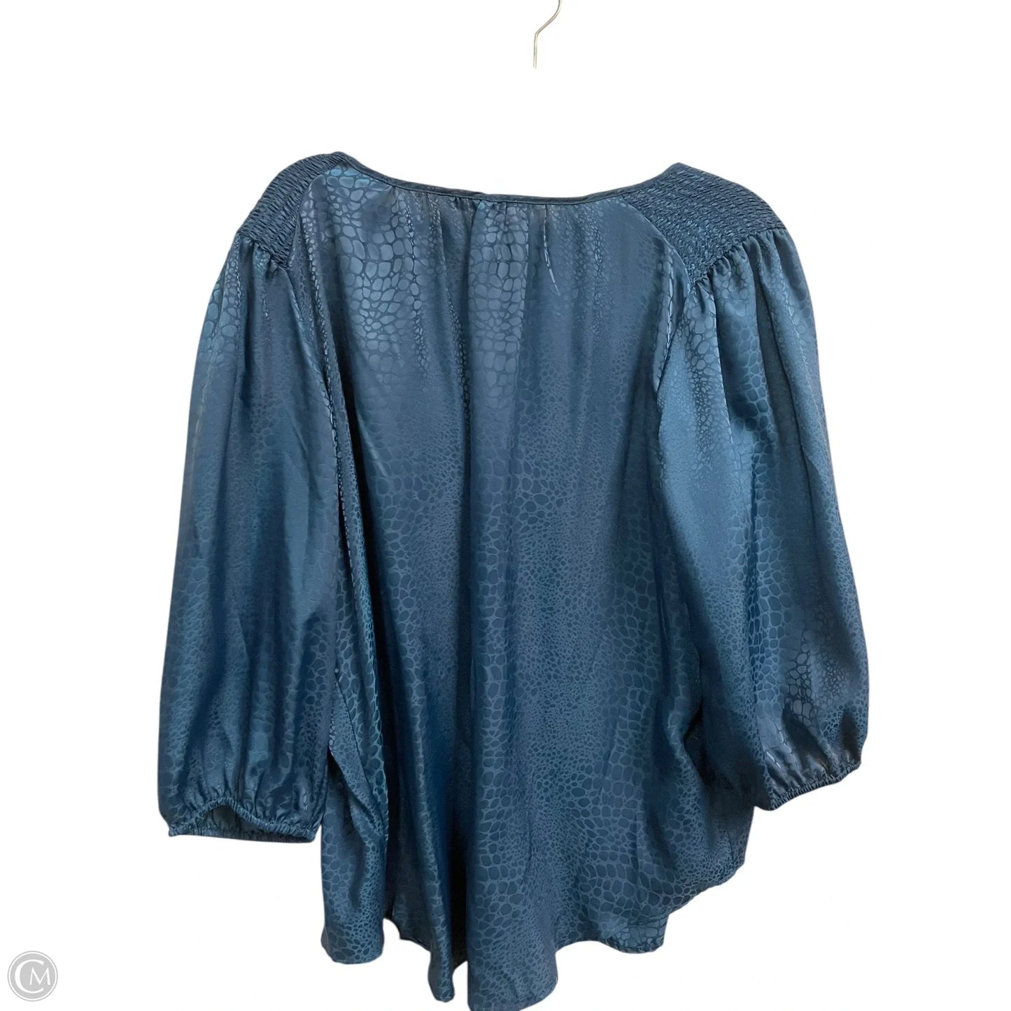 Top Short Sleeve By Zac And Rachel In Blue, Size: 2x