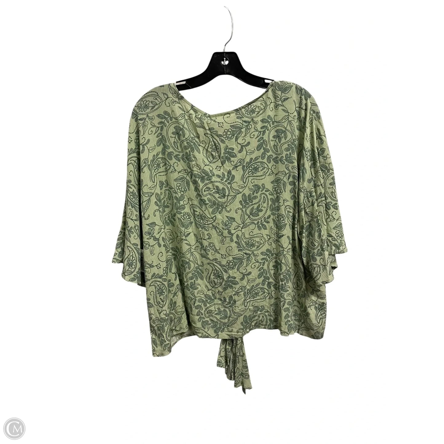 Top Short Sleeve By Clothes Mentor In Green, Size: Xxl