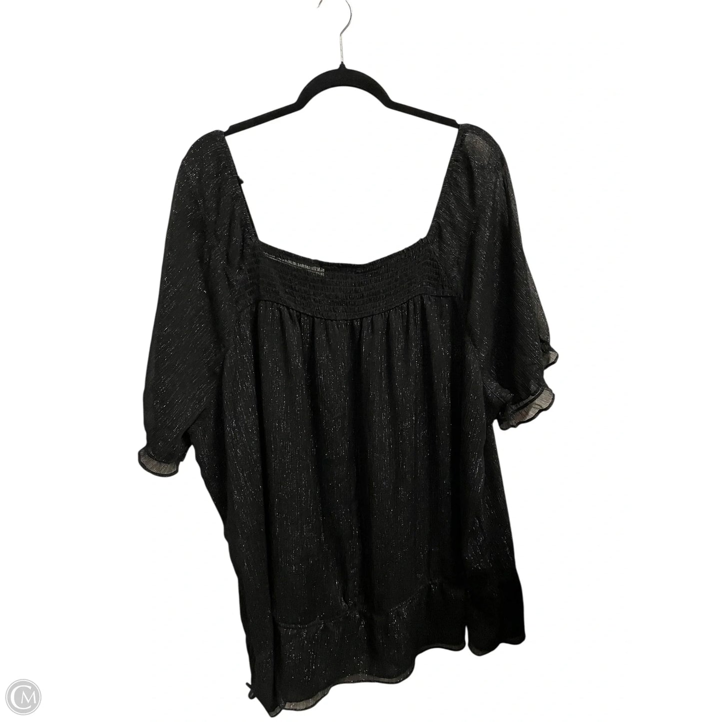Top Short Sleeve By Lane Bryant In Black, Size: 28