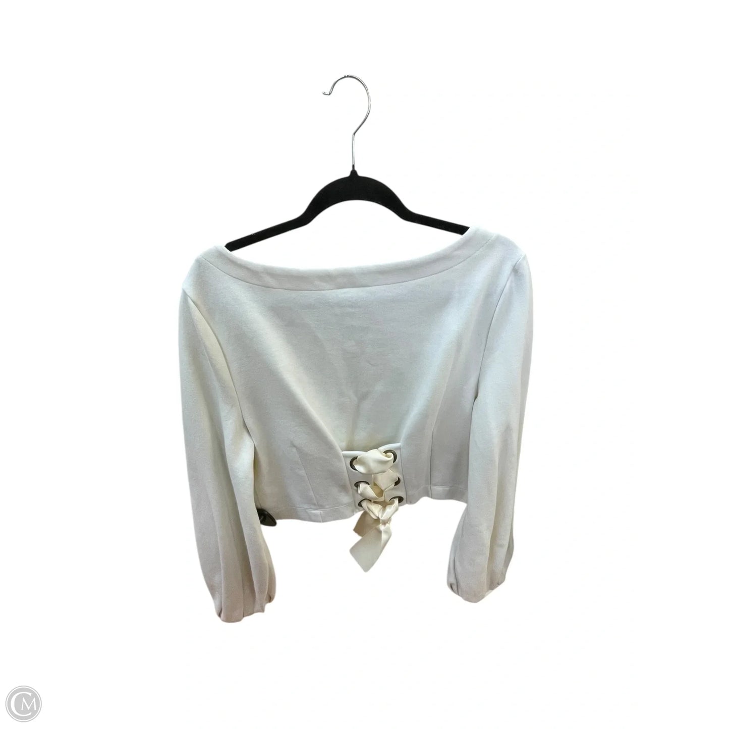 Top Long Sleeve By Anthropologie In White, Size: M