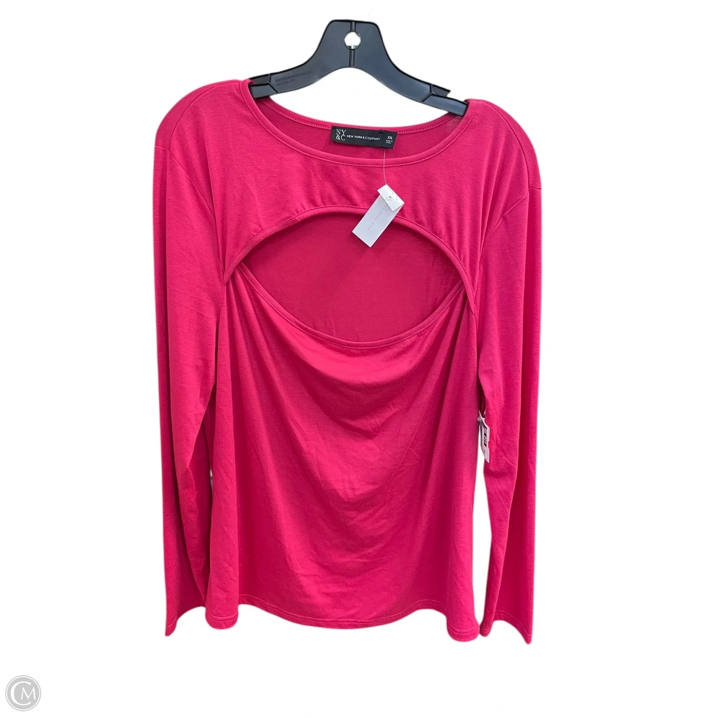 Top Long Sleeve By New York And Co In Pink, Size: Xxl