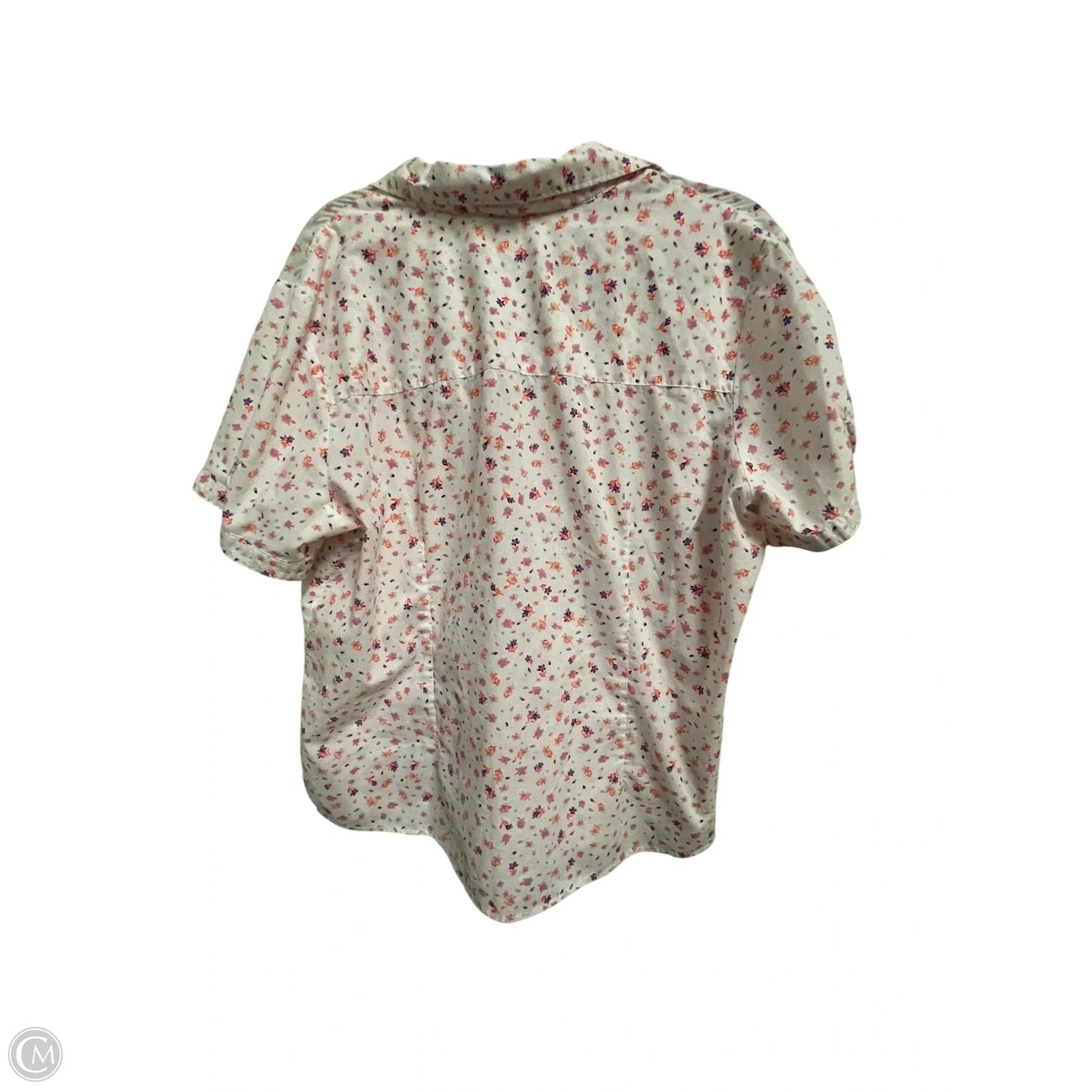 Top Short Sleeve By Basic Editions In Floral Print, Size: 2x
