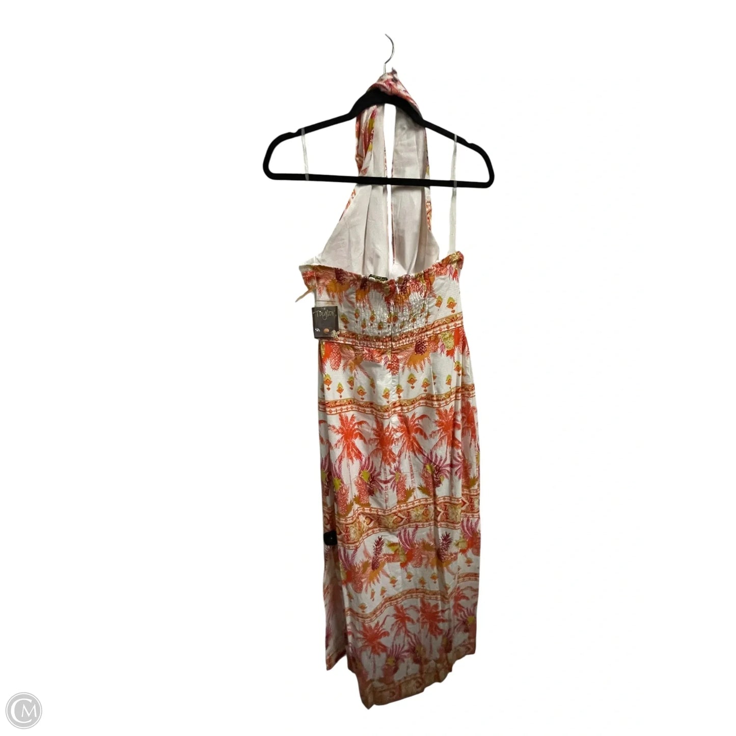 Dress Casual Maxi By Taylor In Orange & White, Size: S