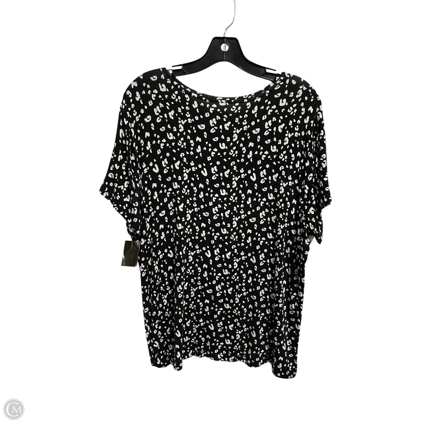 Top Short Sleeve Basic By Nine West In Black, Size: Xl